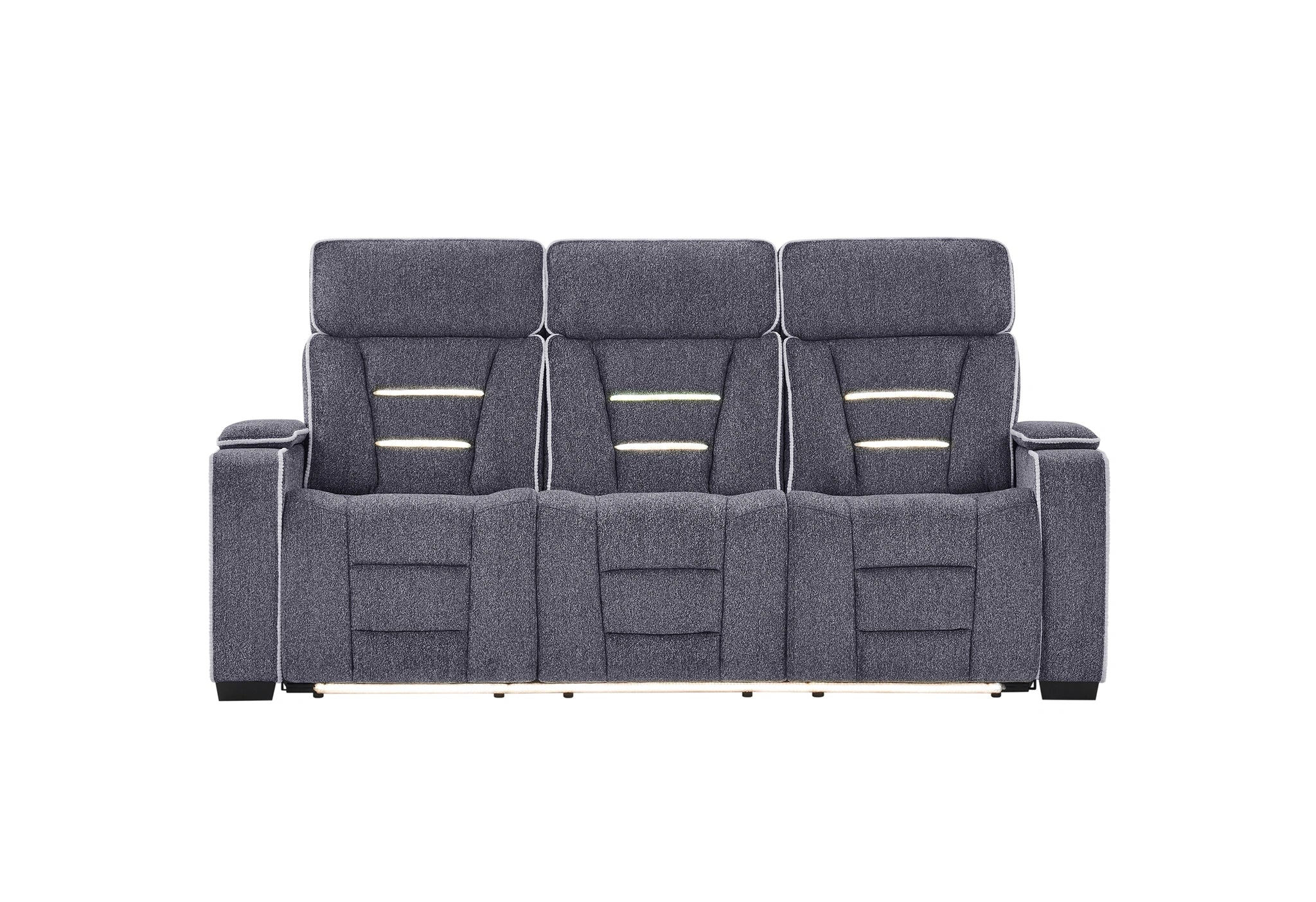 U1895 Grey P2 Reclining Sofa with IS and LED