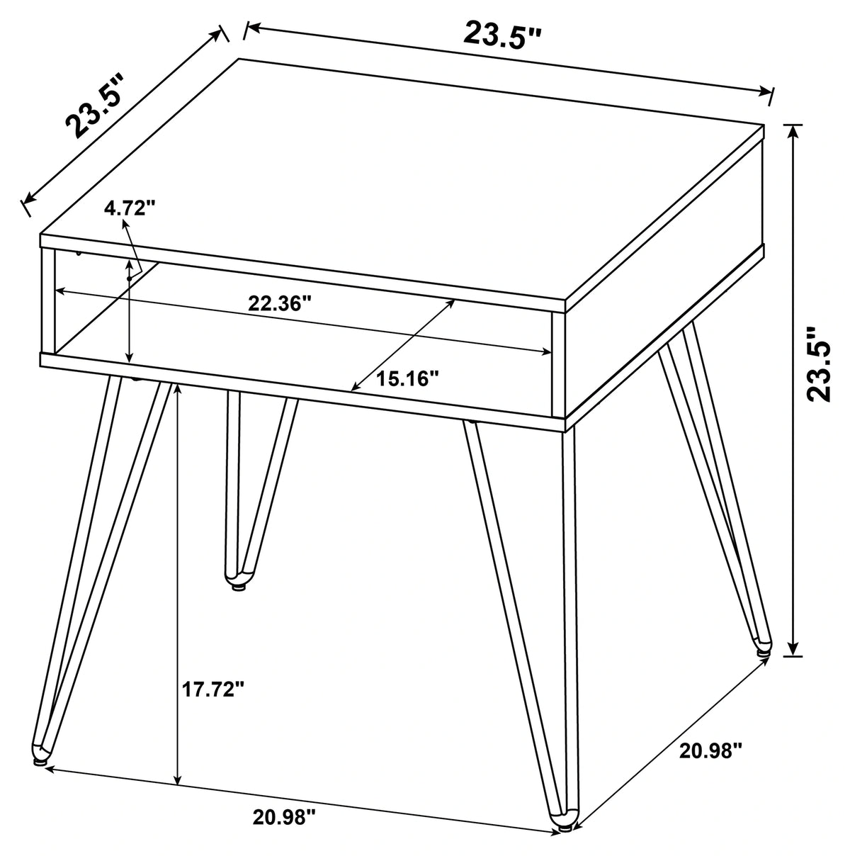 Fanning End Table