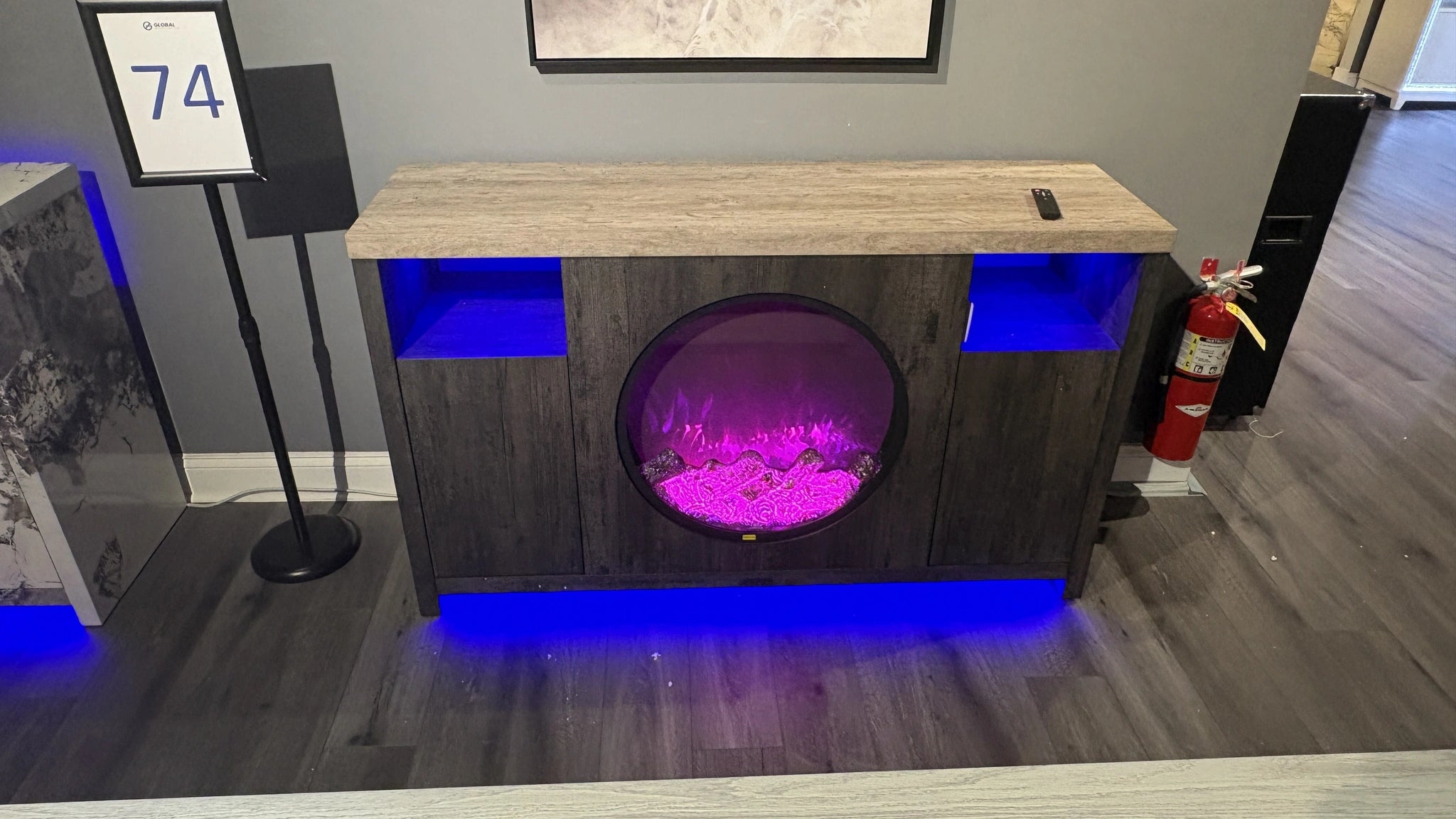 Alora Marble 70" Entertainment Unit with Speakers and LED