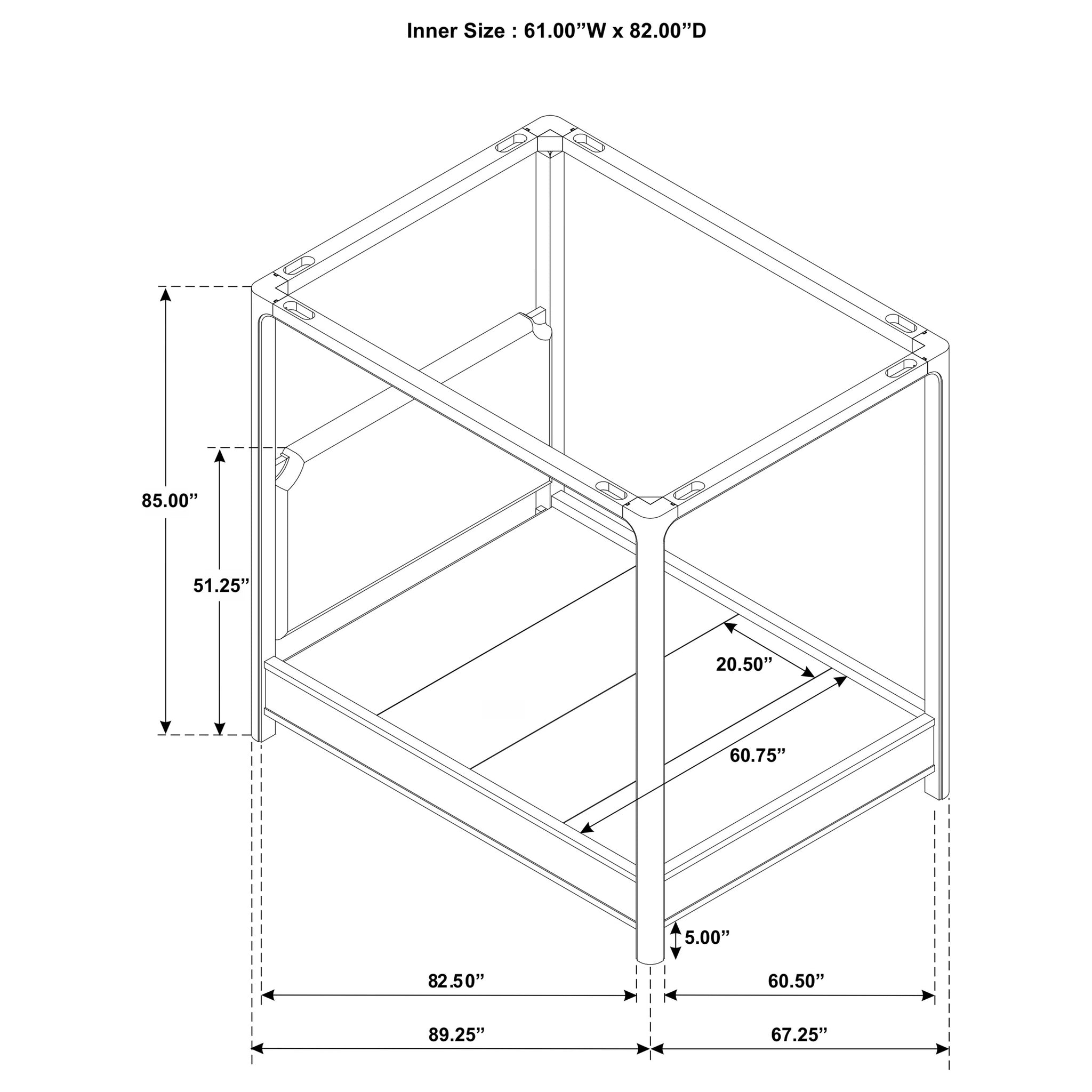 Solano Canopy Panel Platform Bed