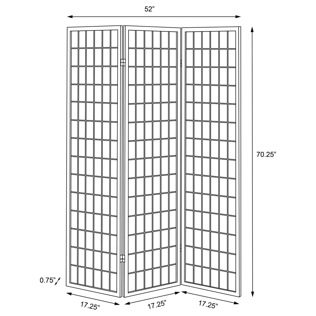 Carrie Three-Panel Room Divider