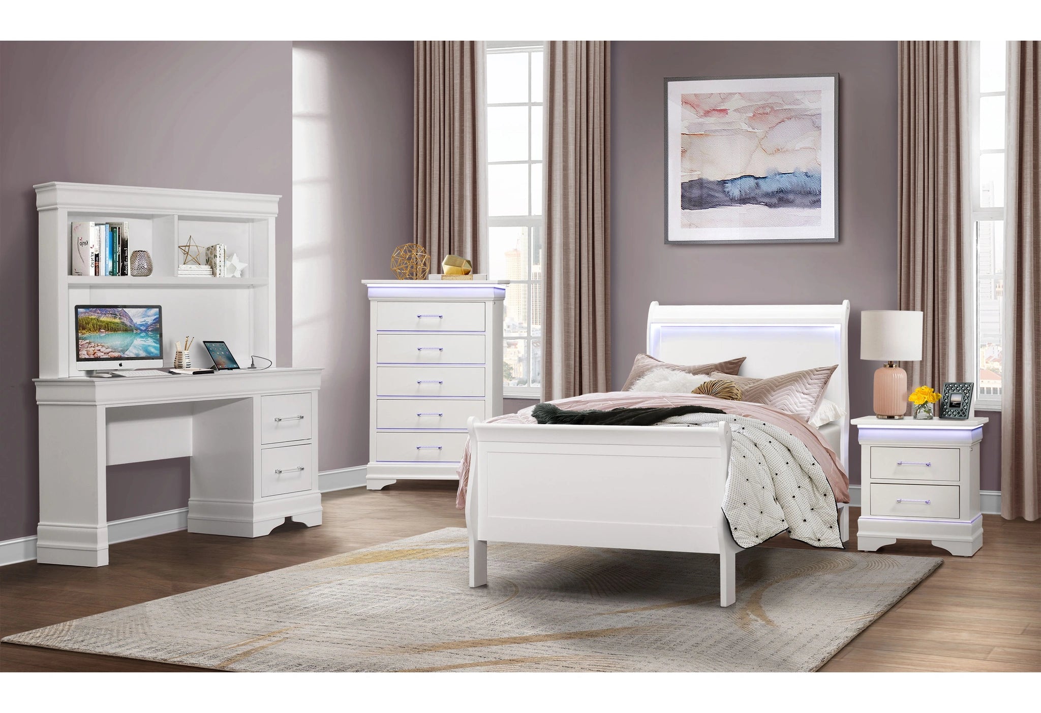 Charlie Twin Bed with LED
