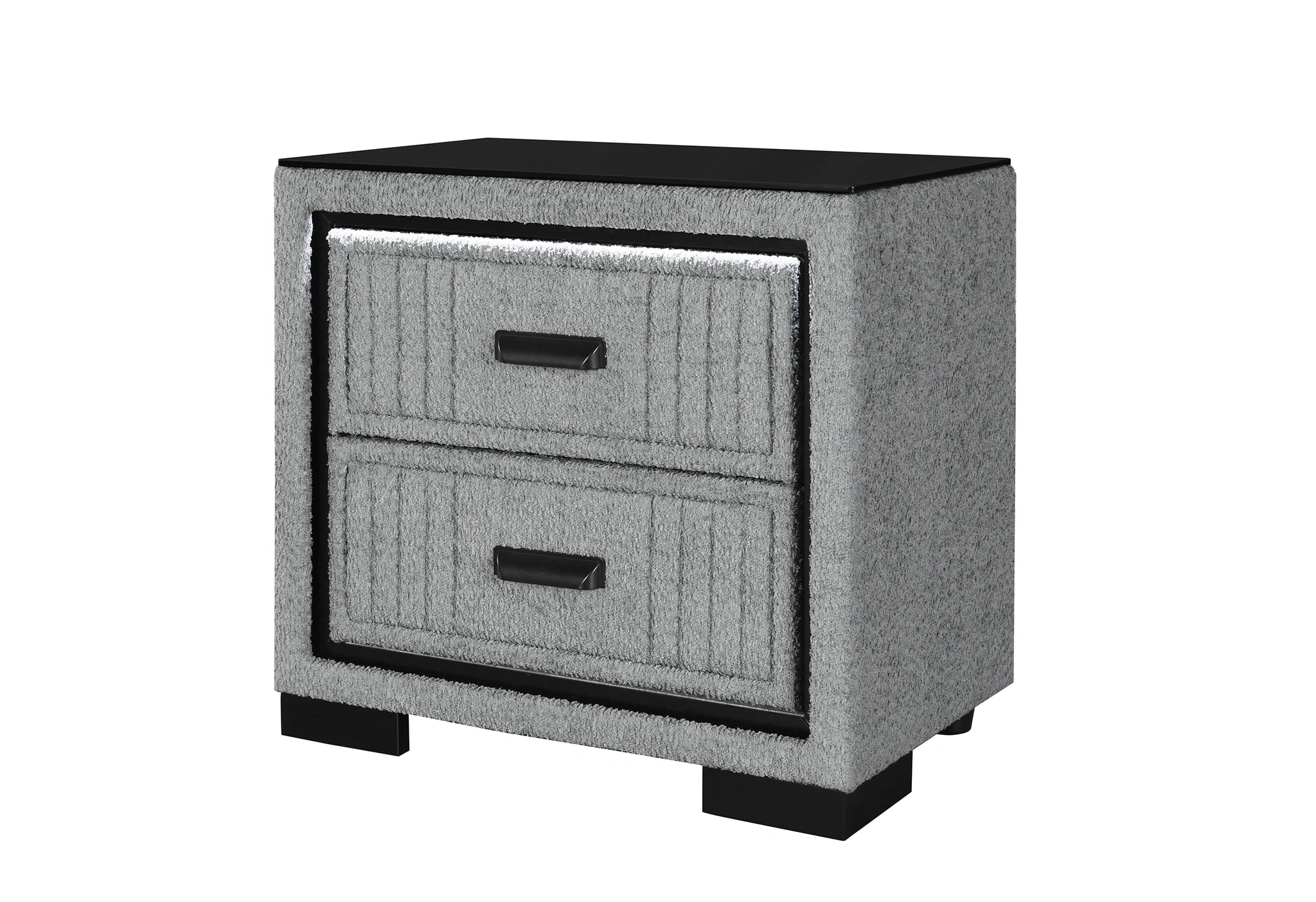 Isabella Grey Nightstand with LED