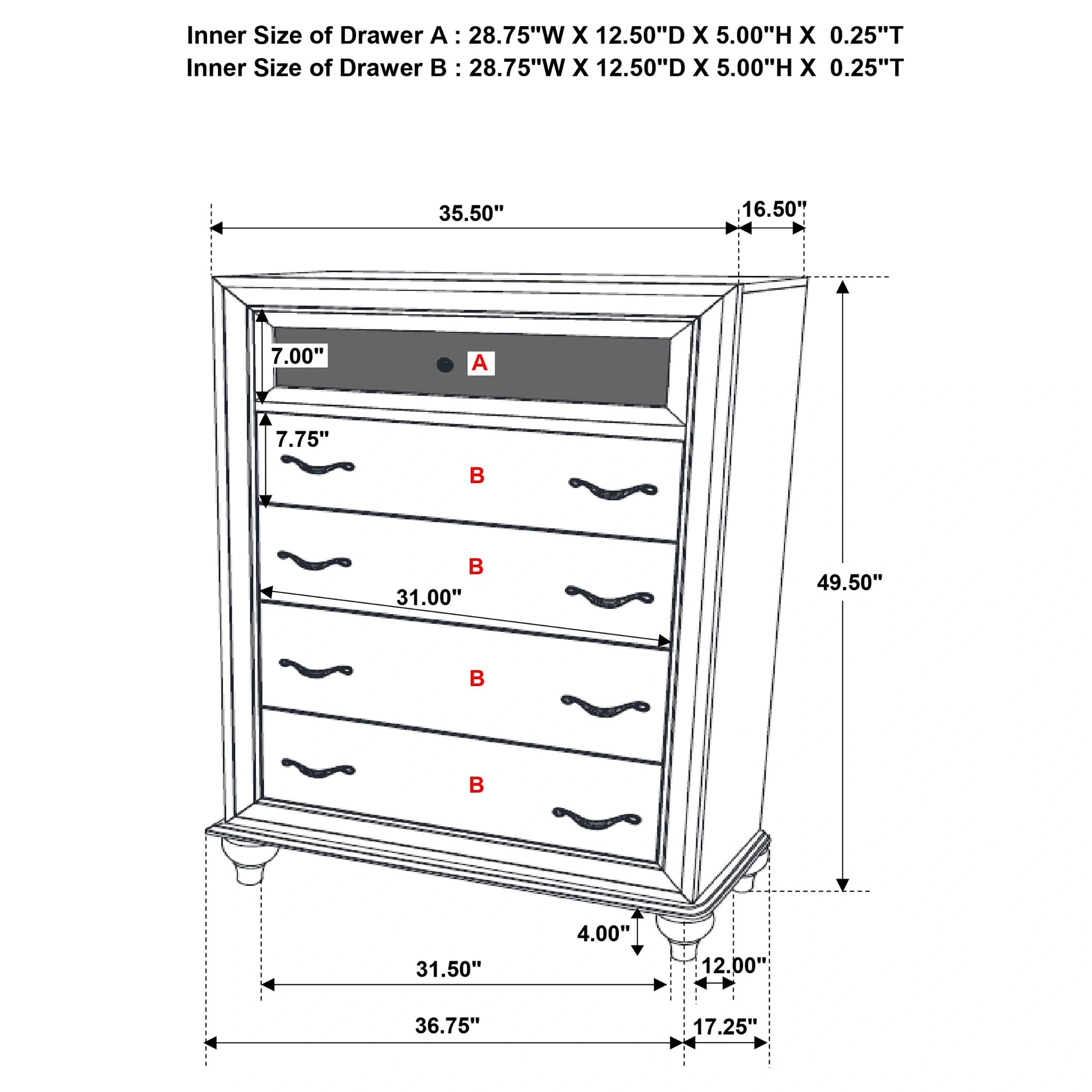Barzini Chest of Drawers