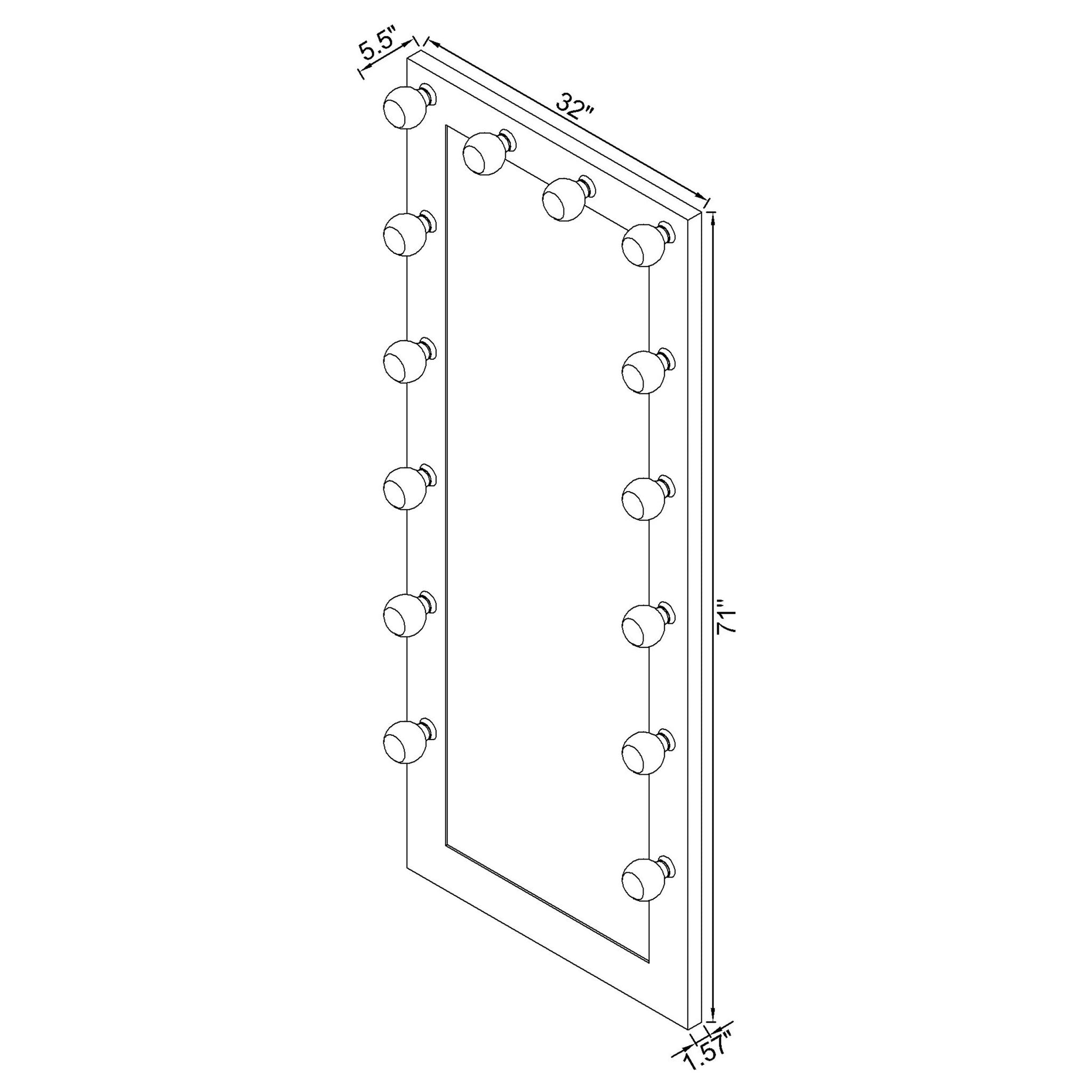 Zayan Floor Mirror with LED Lighting