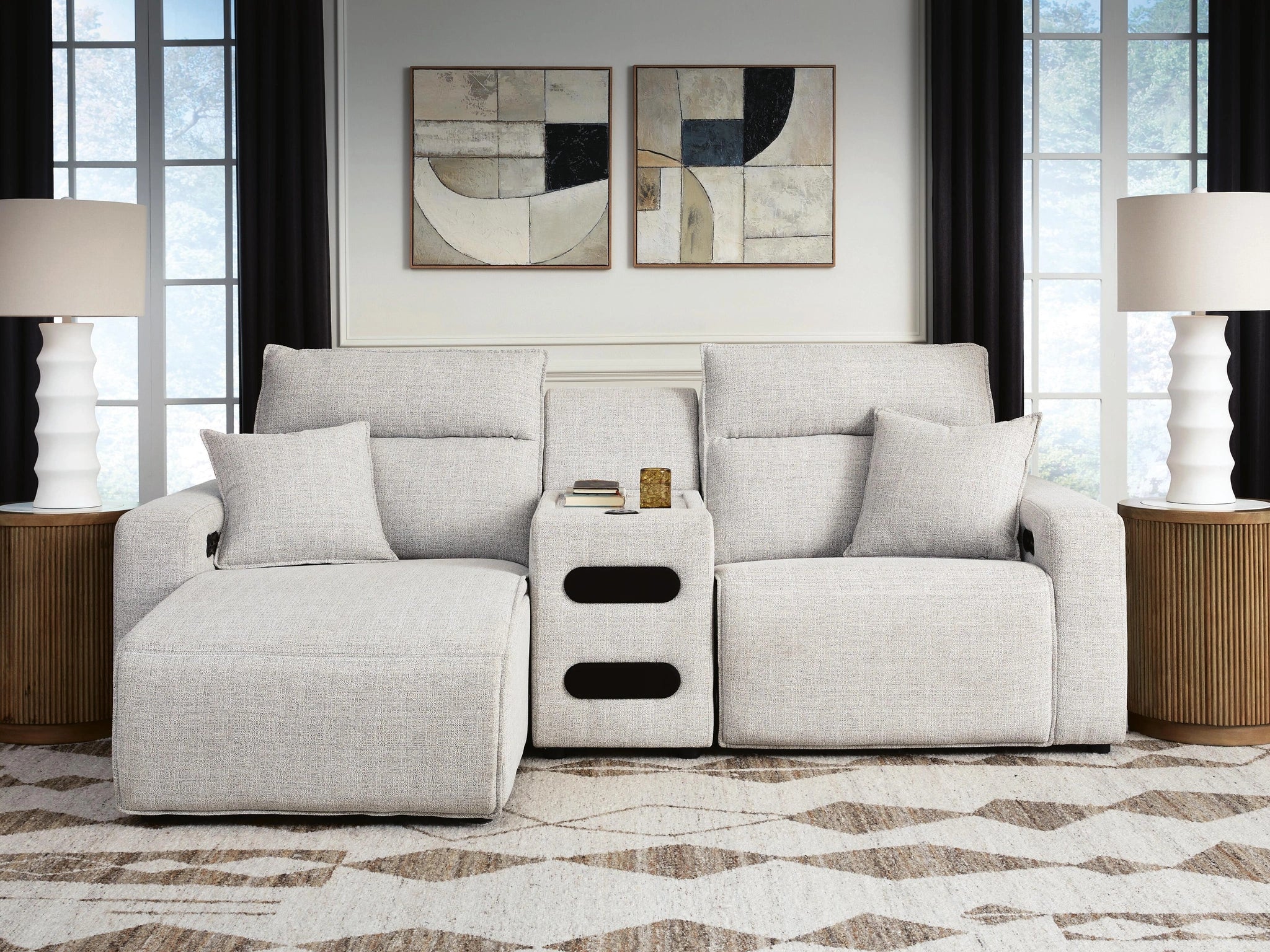 Modmax II Power Reclining Sectional with Chaise and Audio Console