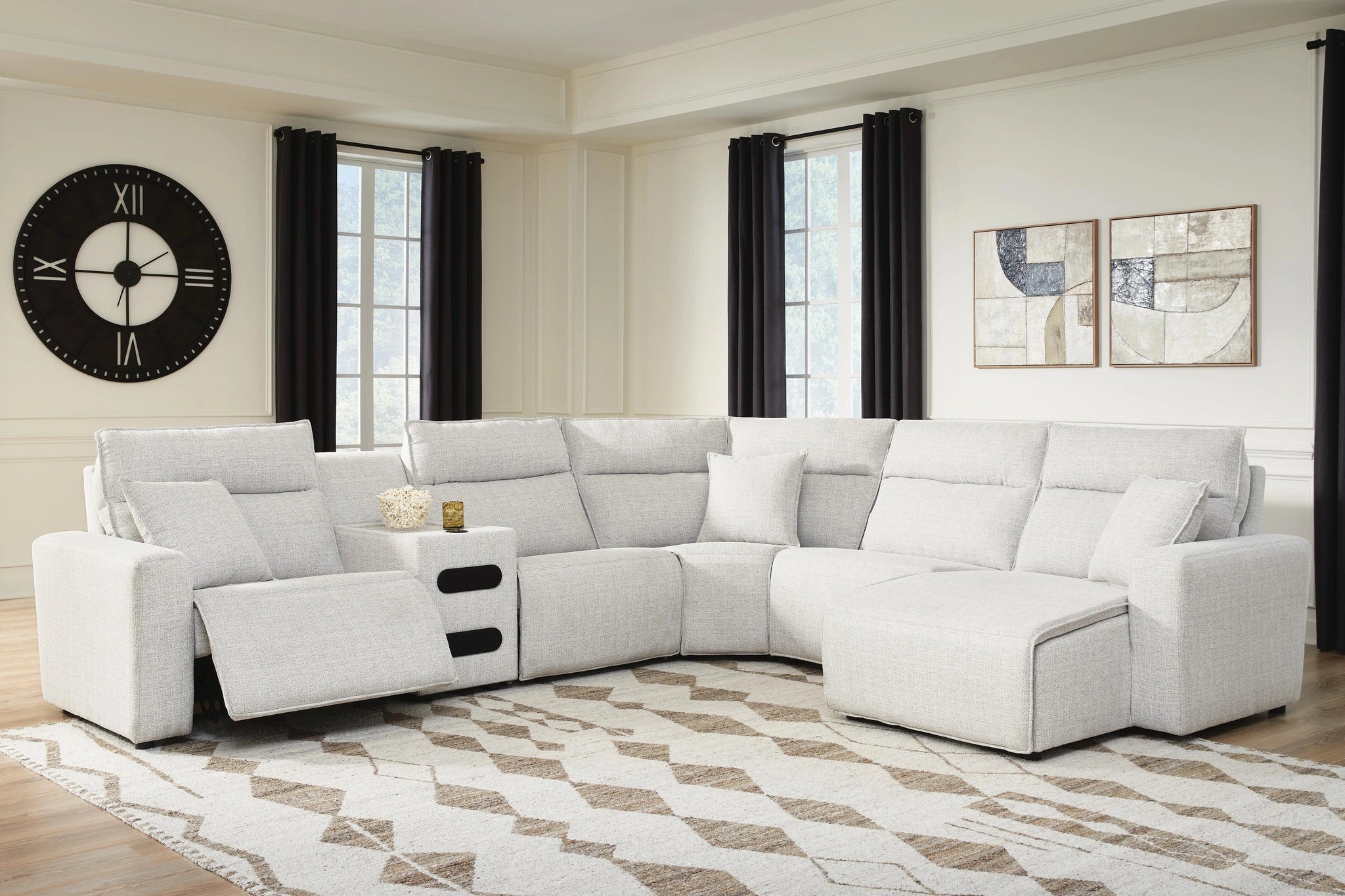 Modmax II Reclining Sectional with Chaise and Audio Console