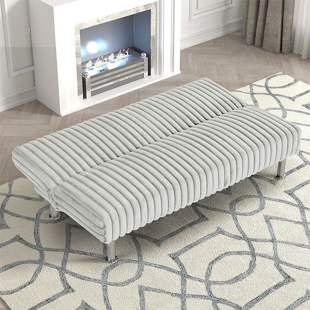 Hinwil Futon Sofa Bed Pink, Beige Grey, & Black