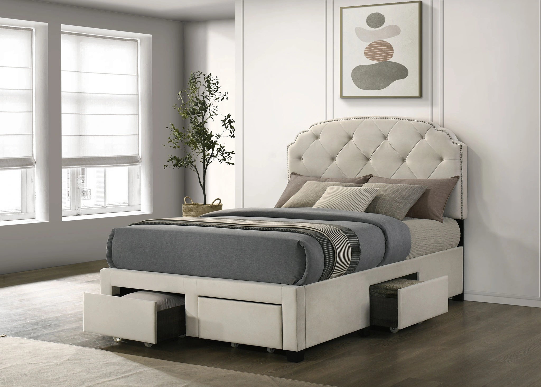 Marianna Panel Platform Storage Bed