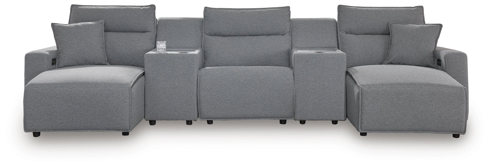 Modmax II Reclining Sectional with Double Chaise and Consoles