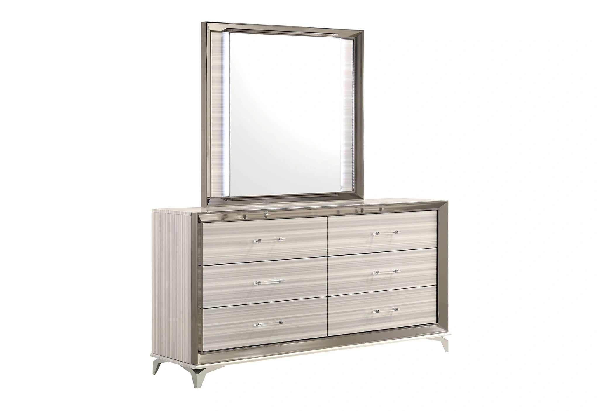 Zambrano White Mirror with LED