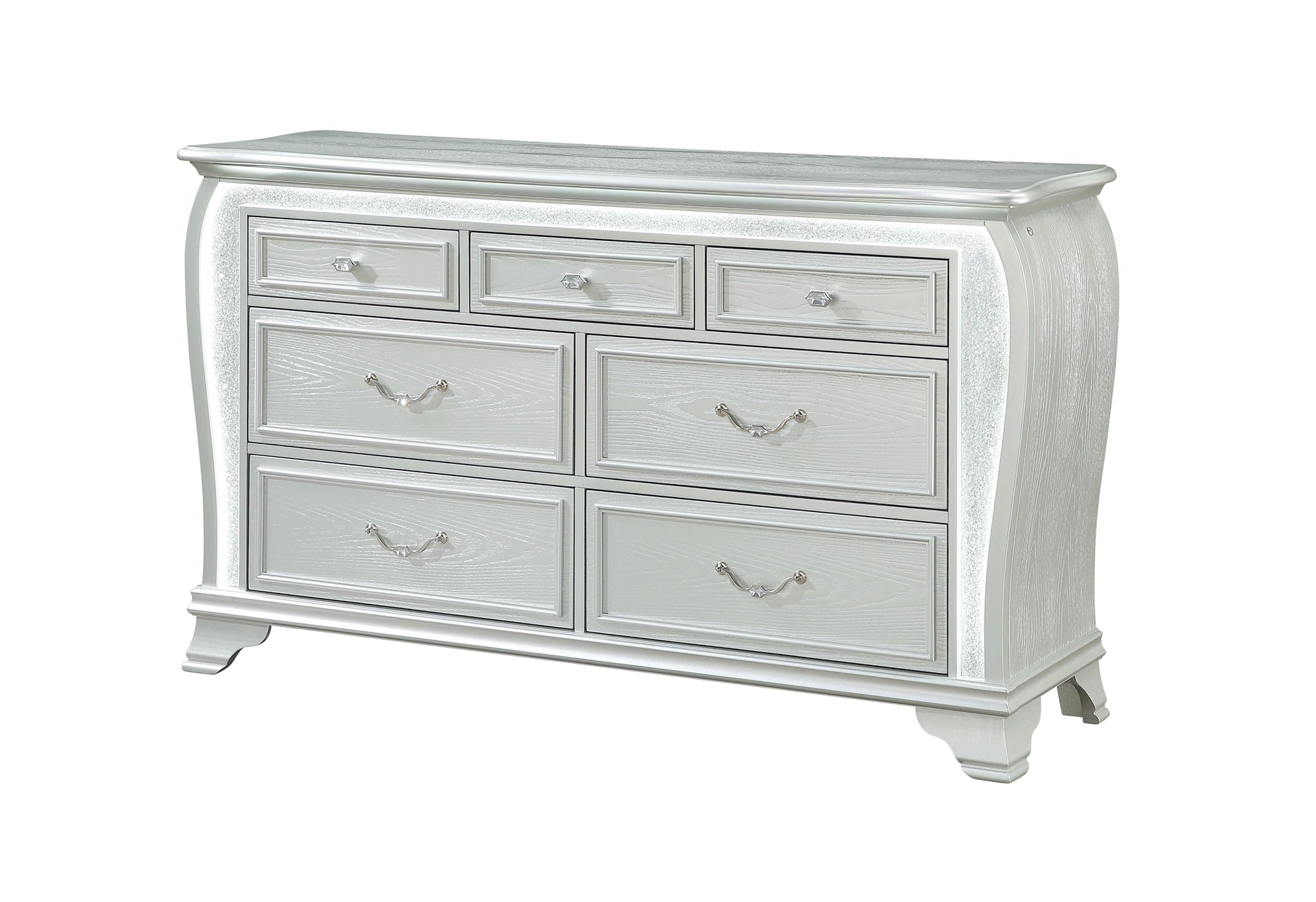 Aria Silver Dresser with LED