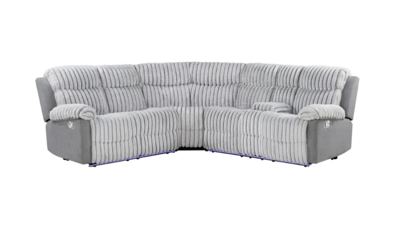 U6028 Grey Sectional with LED