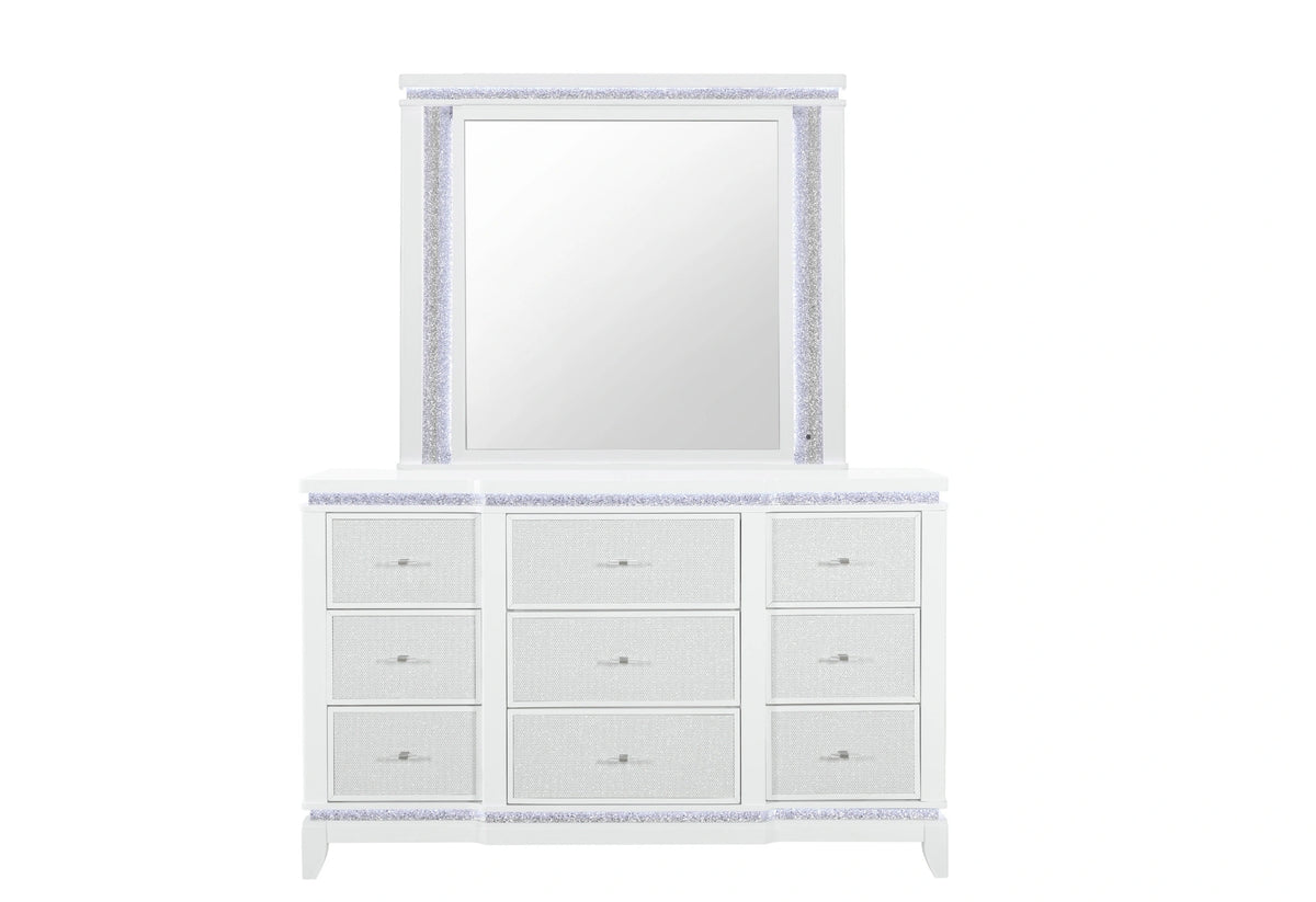 Alina White Mirror with LED
