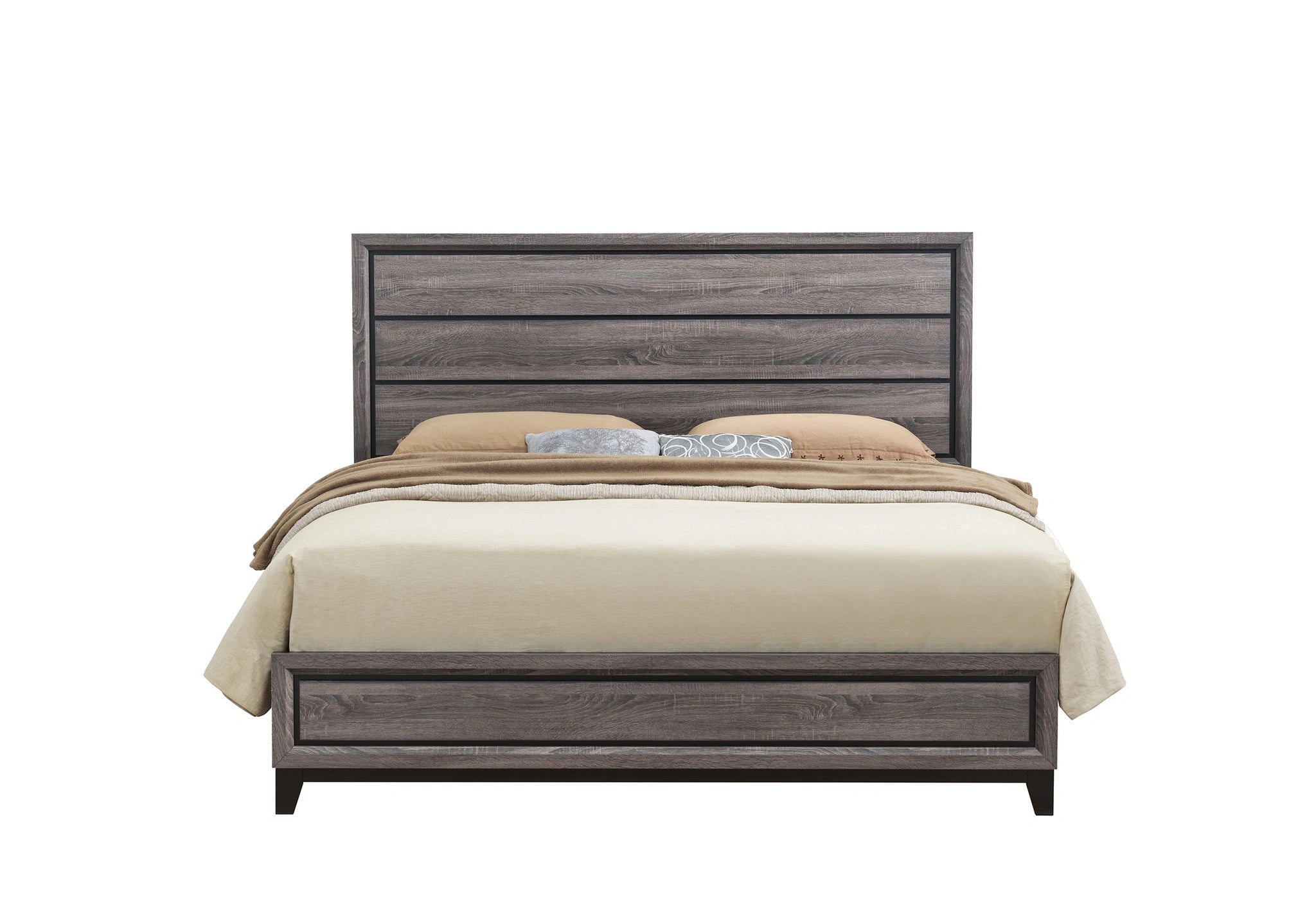 Kate Grey Queen Bed, Dresser, Mirror, Chest and 2 Nightstands