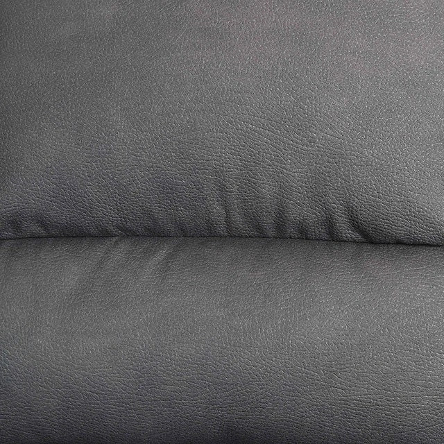 ALCESTER Brown & Gray Sectional w/ Sleeper, Ash
