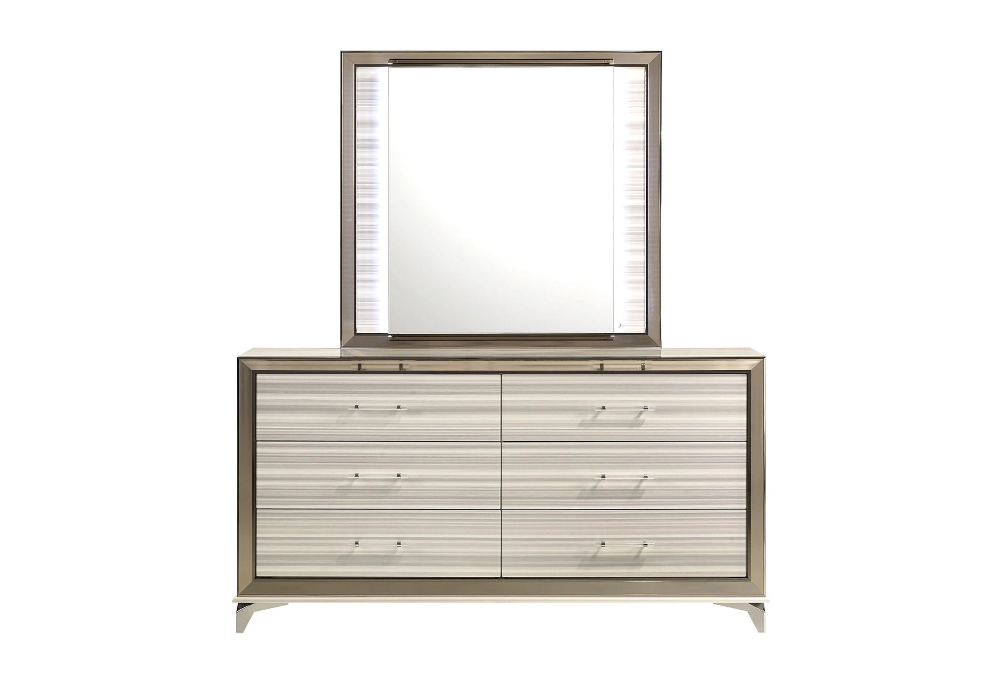 Zambrano White Mirror with LED