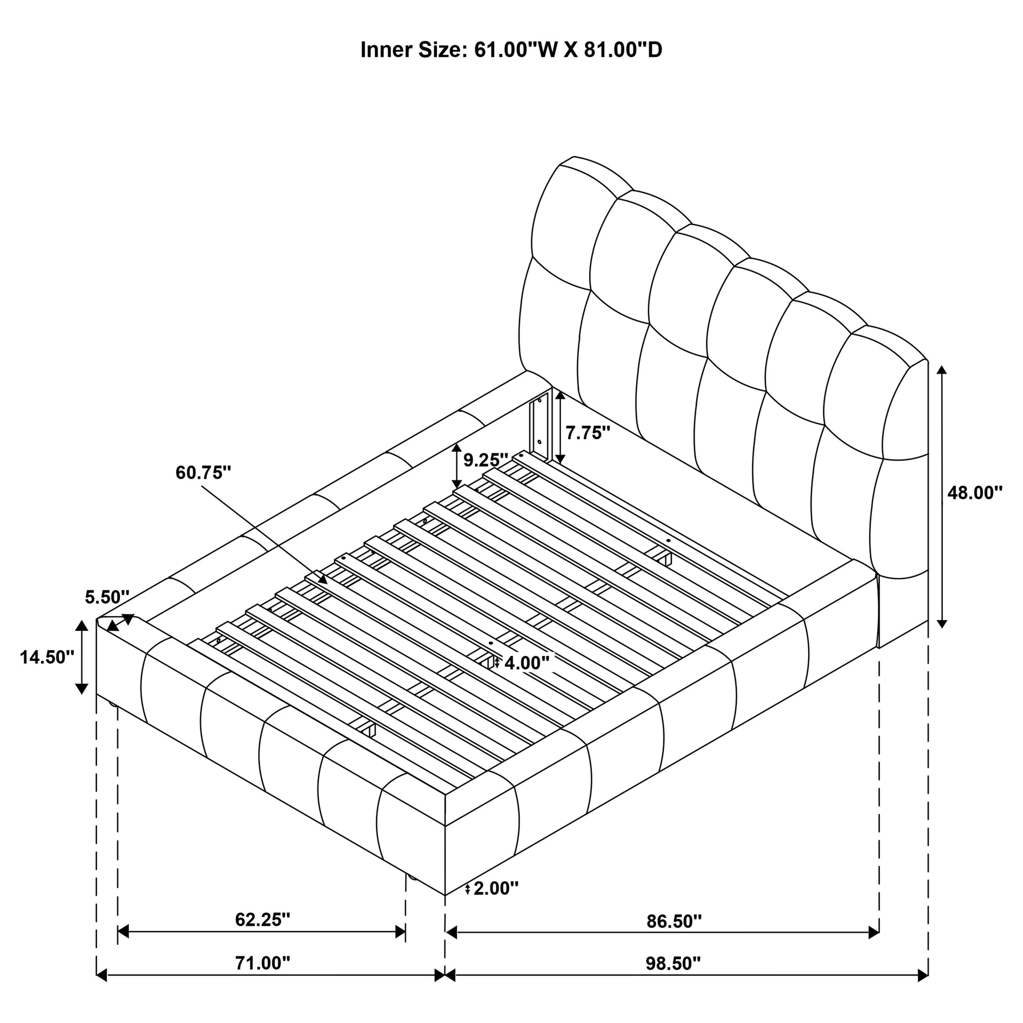 Nollet Panel Platform Bed