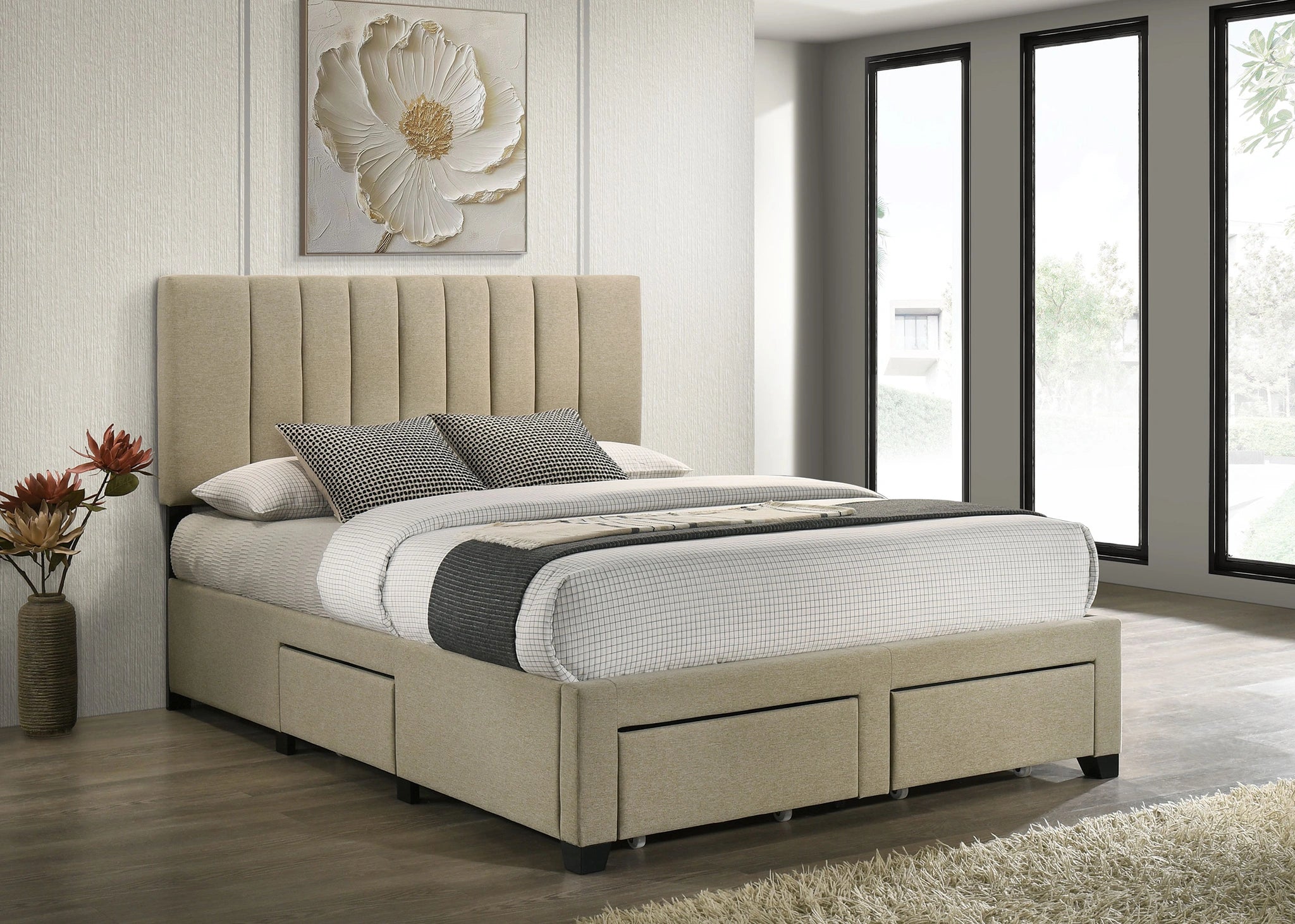 Wheatland Panel Platform Storage Bed