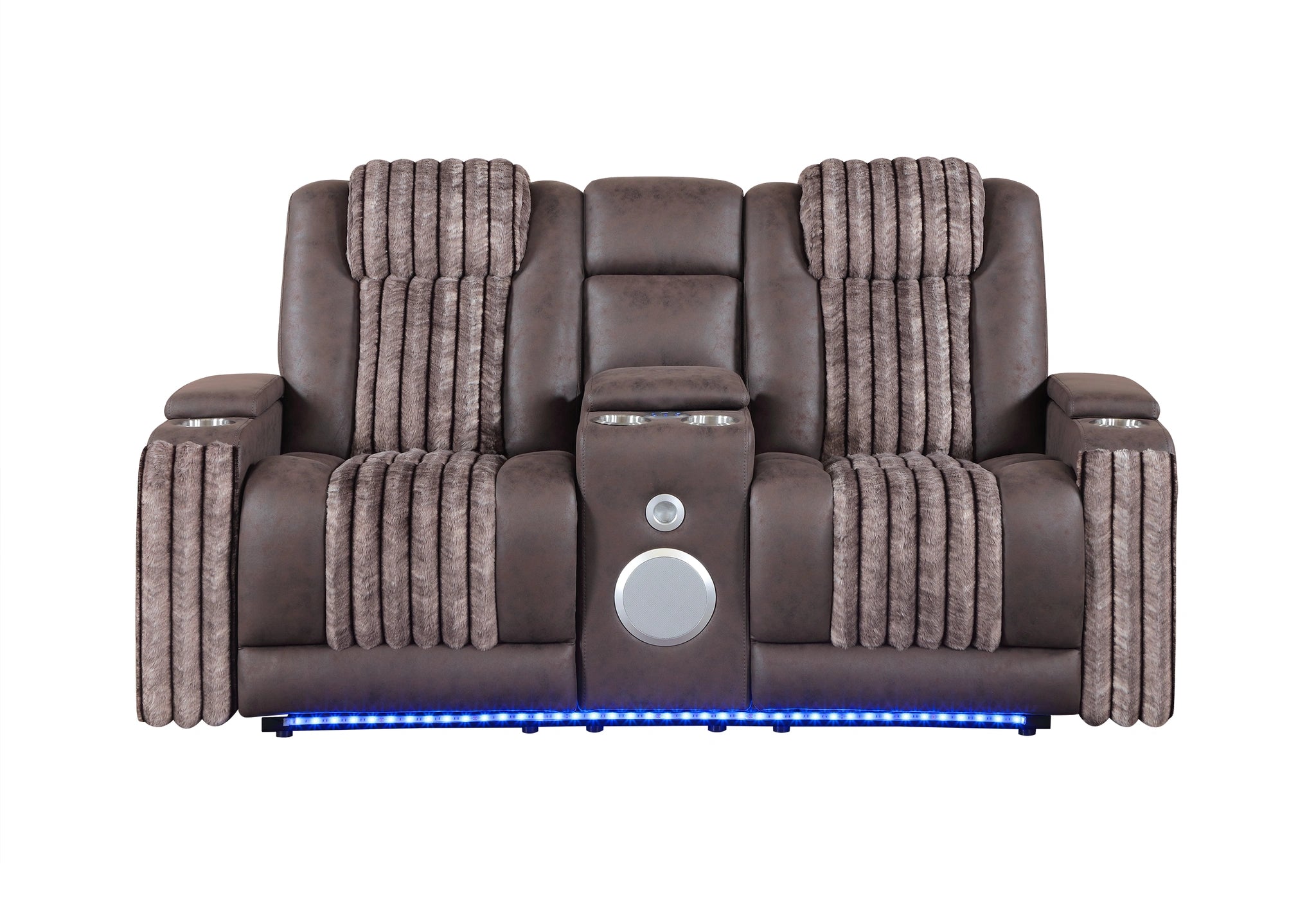 U8000 Pwr Console Rec Loveseat with PHR, LED and Speaker