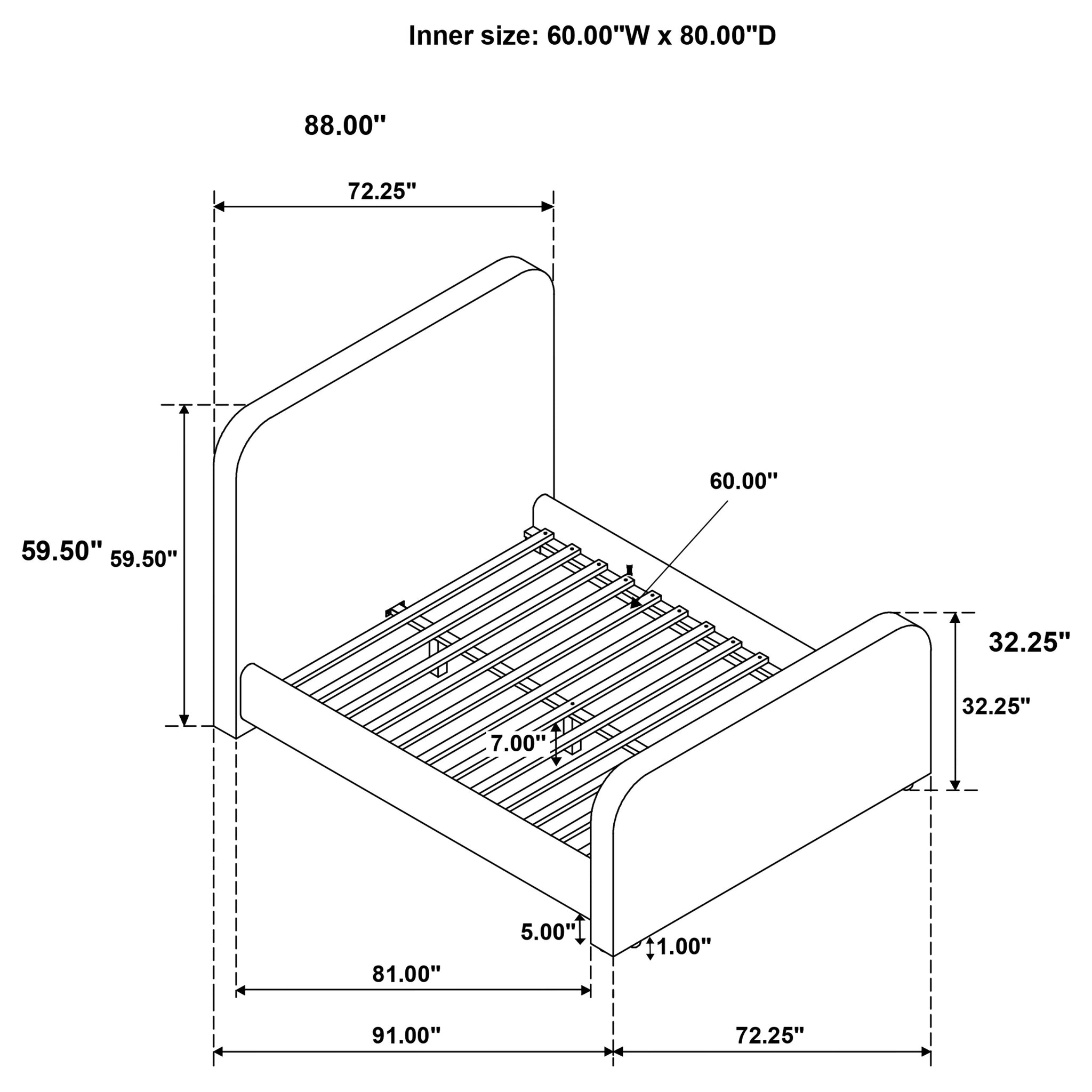 Wren Panel Platform Bed