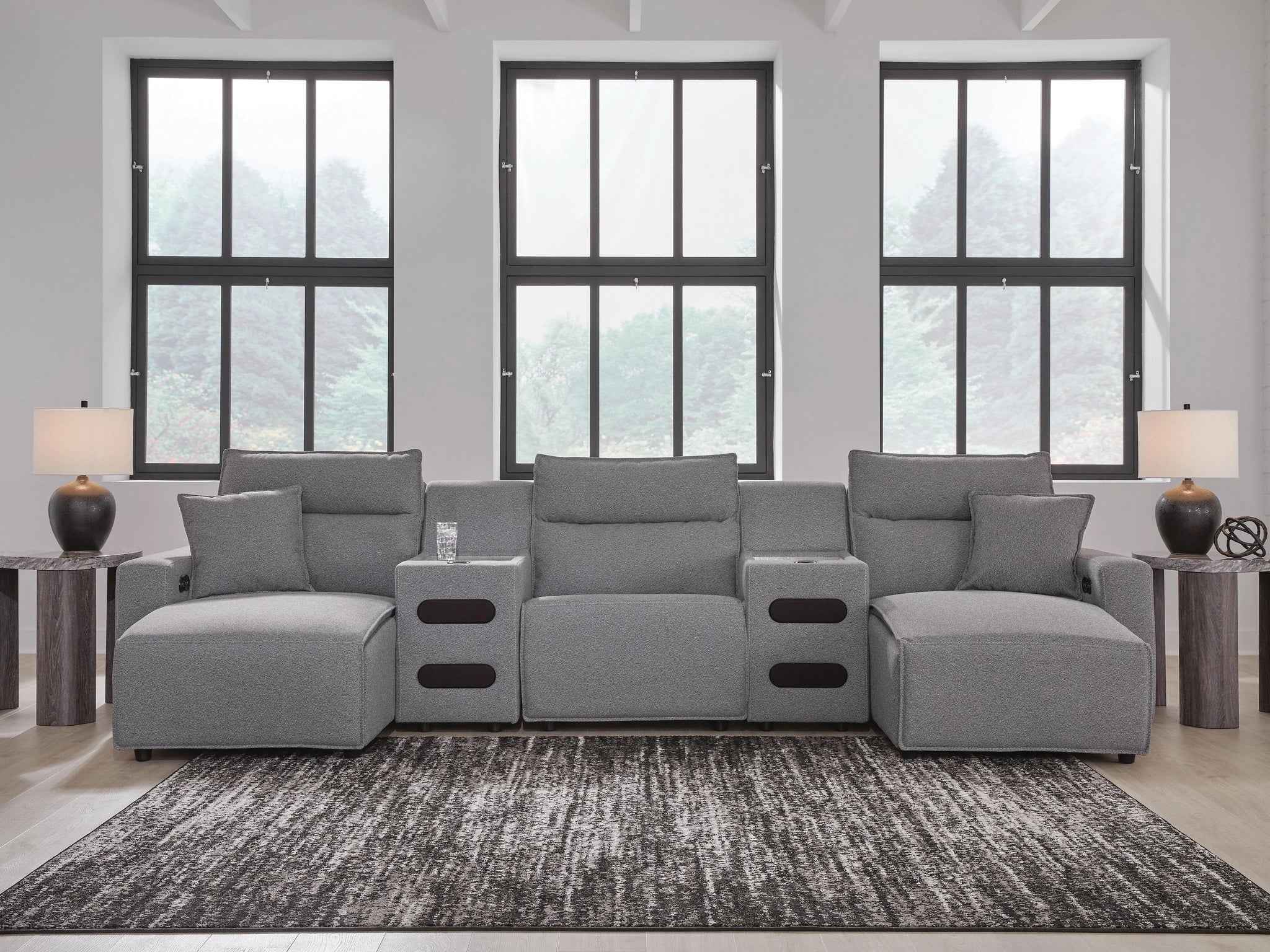 Modmax II Power Reclining Sectional with Chaise and Audio Consoles