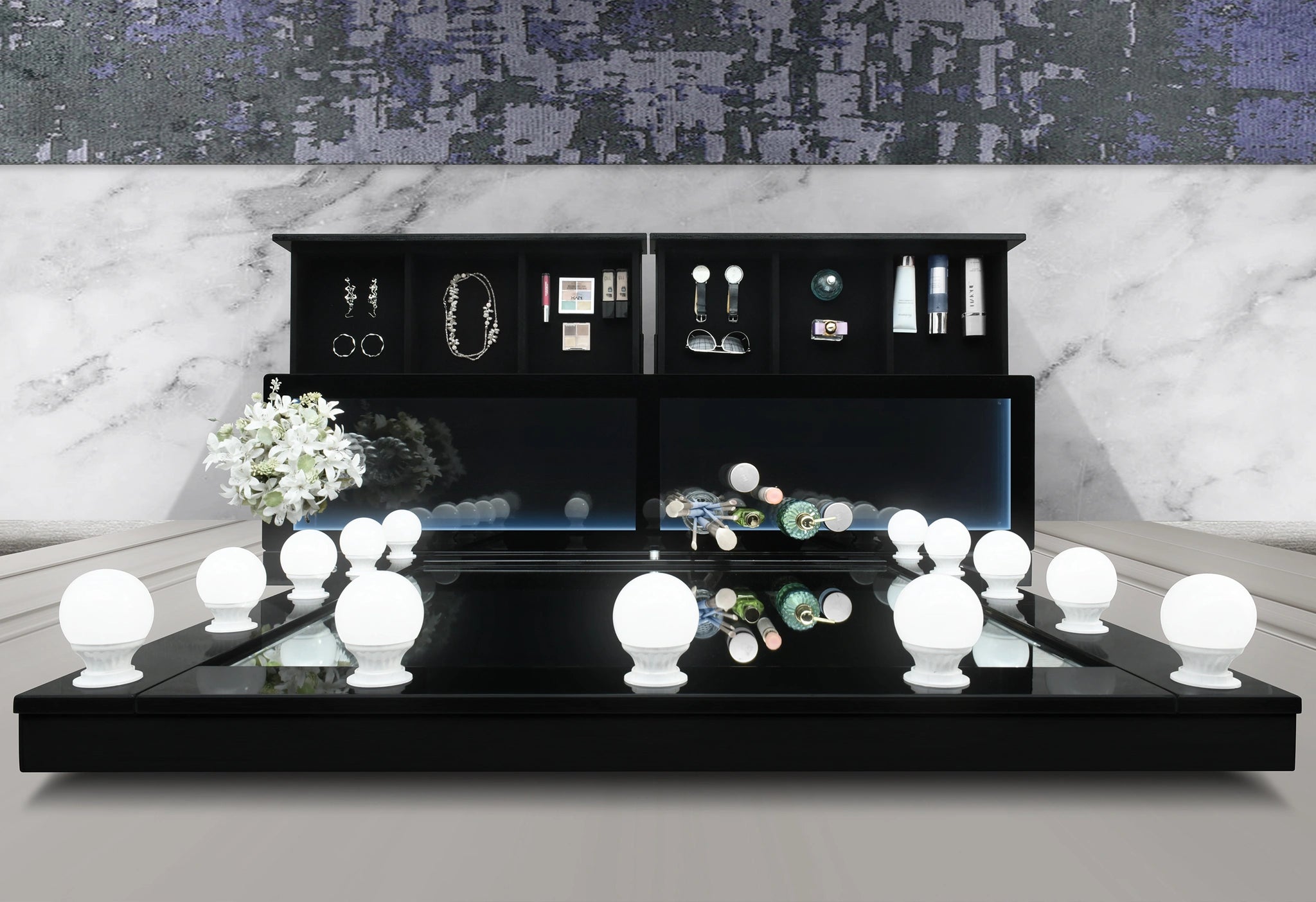 Ella Vanity Set with Storage Stool