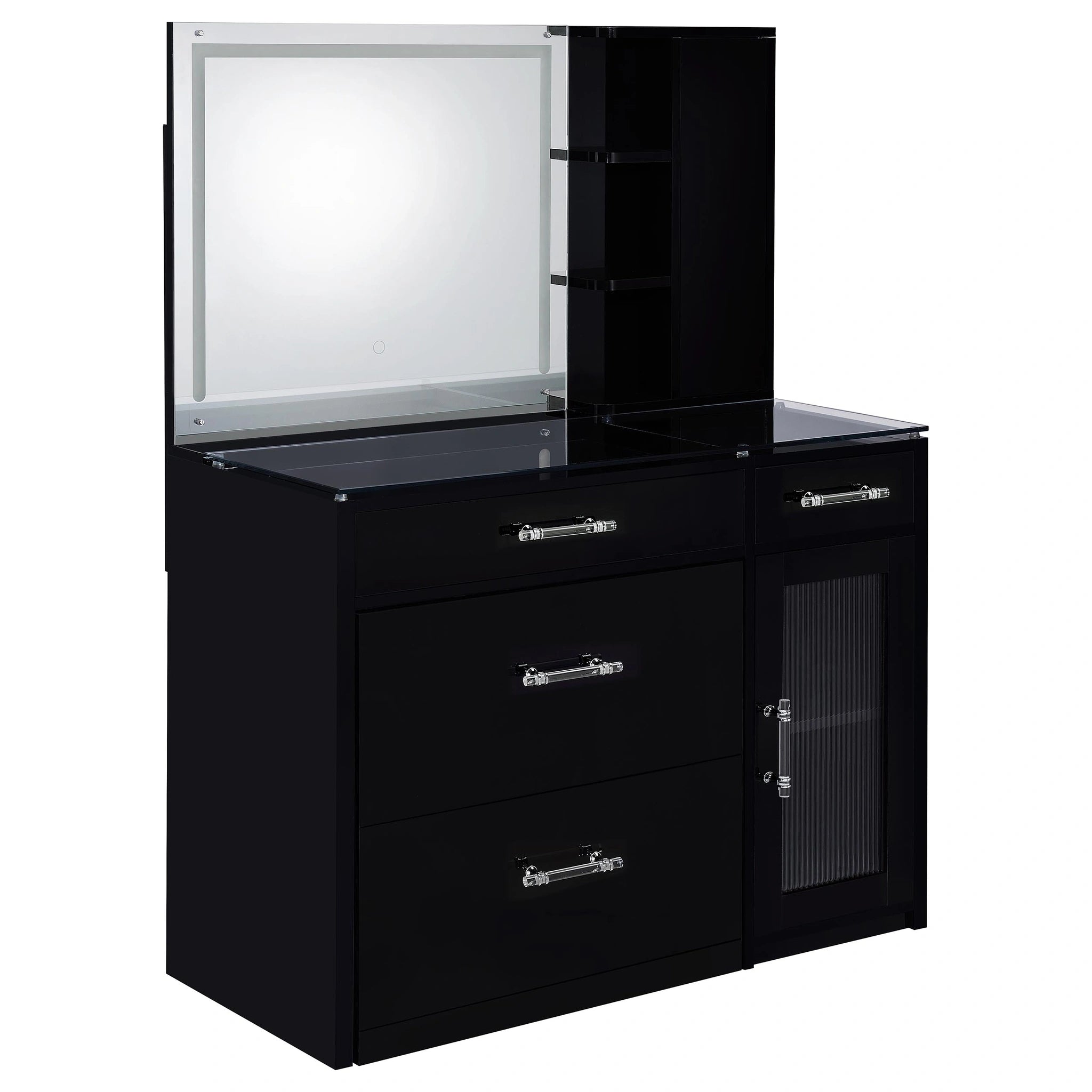Flora Makeup Vanity Table with LED Mirror and Stool