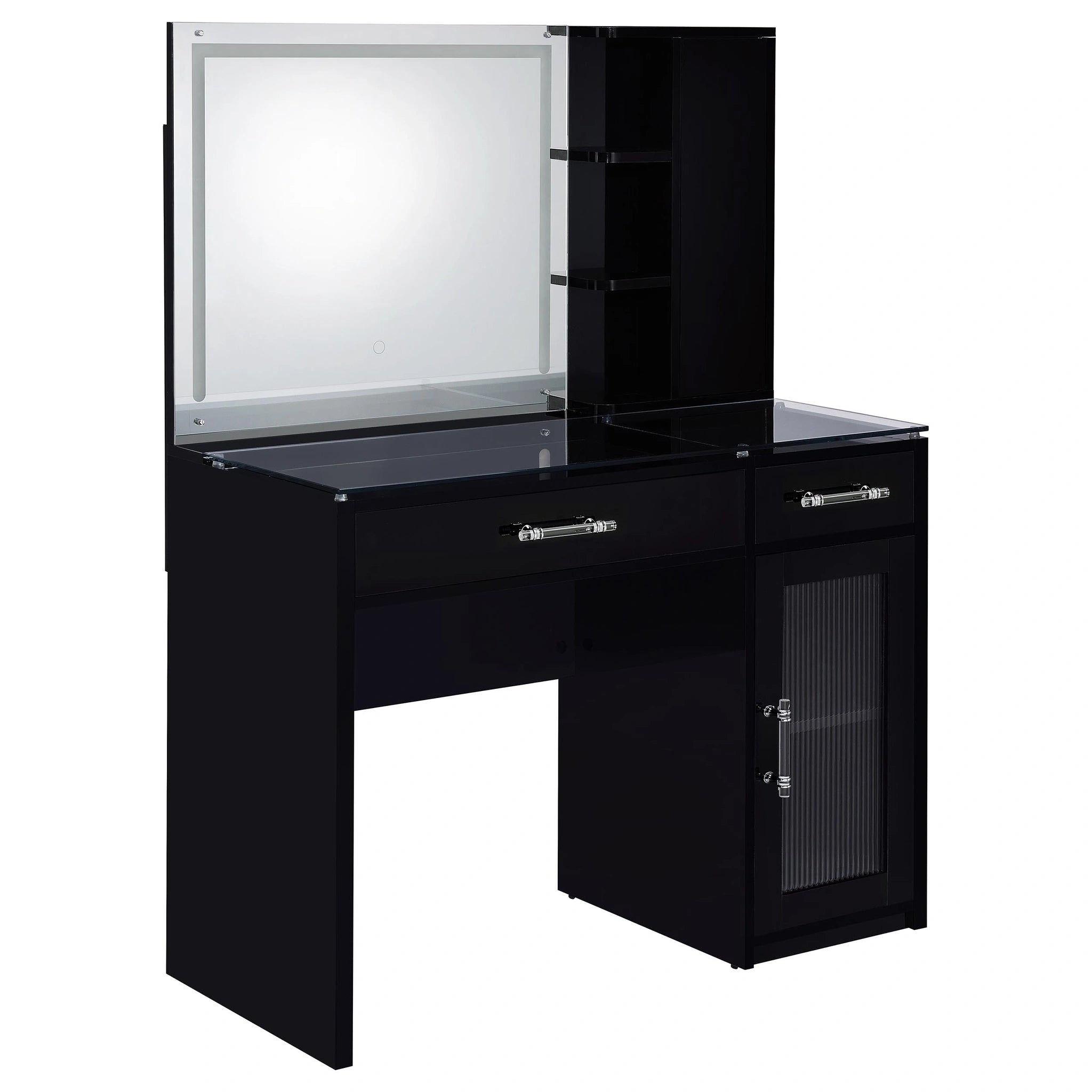 Flora Makeup Vanity Table with LED Mirror and Stool