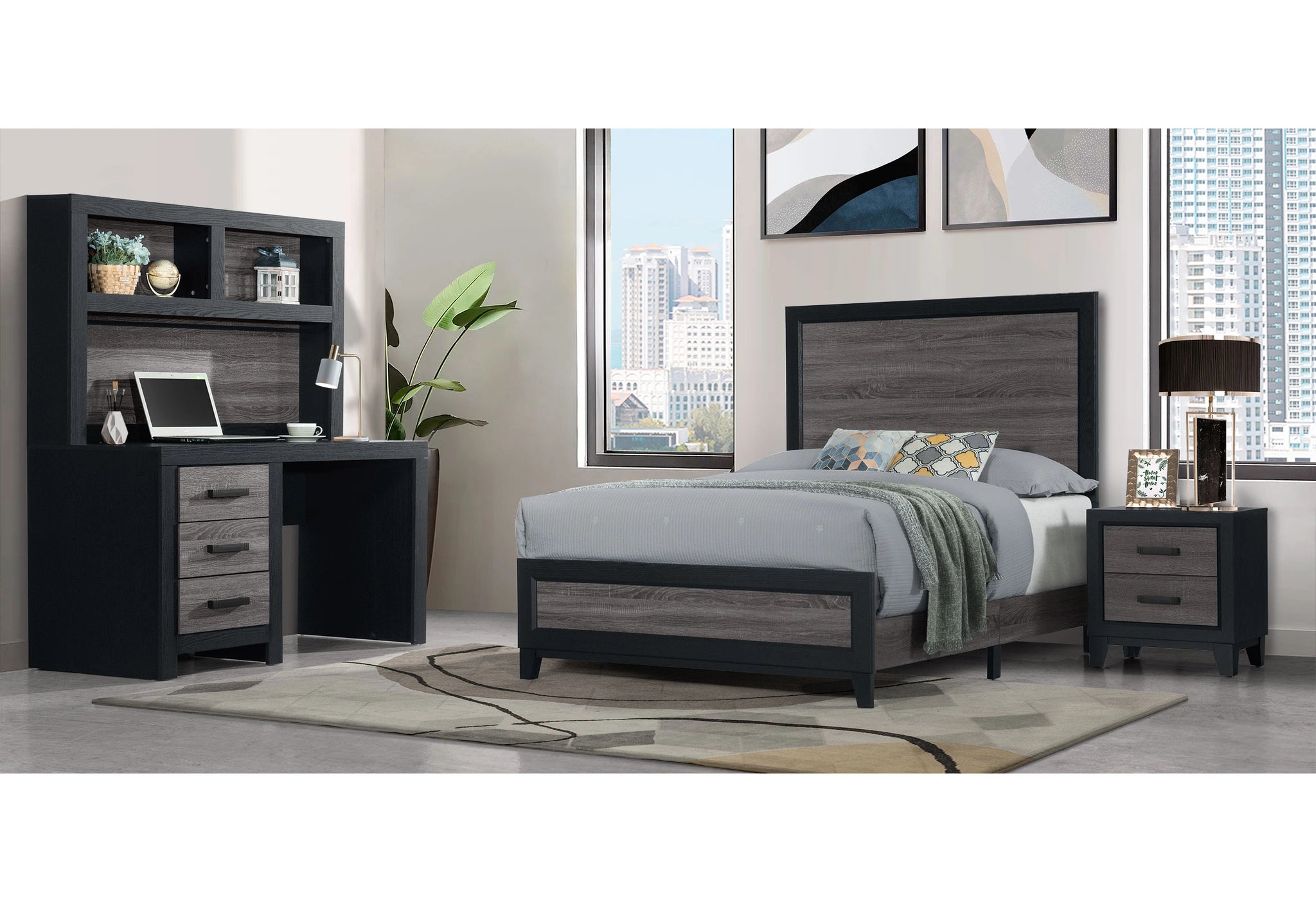 Lisbon Grey and Black Chest