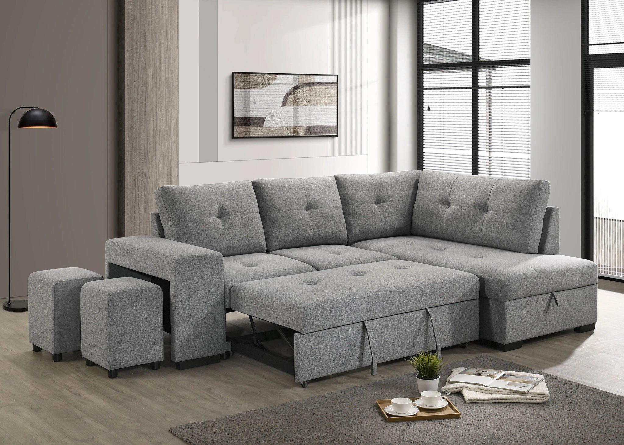 Roanne Pull-Out Sleeper Sectional Sofa