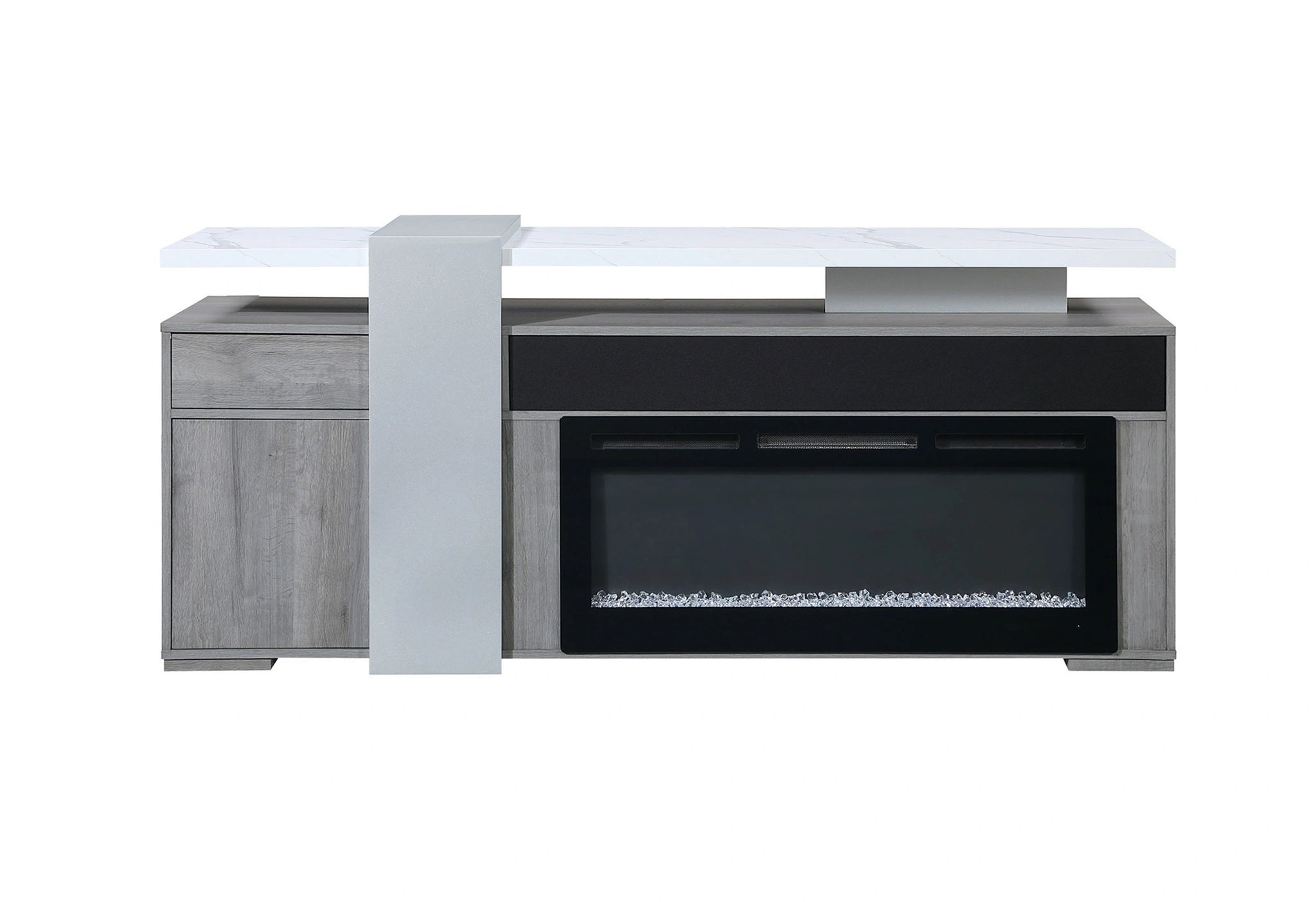 Zoro Grey 76" Entertainment Unit with Bluetooth Speaker