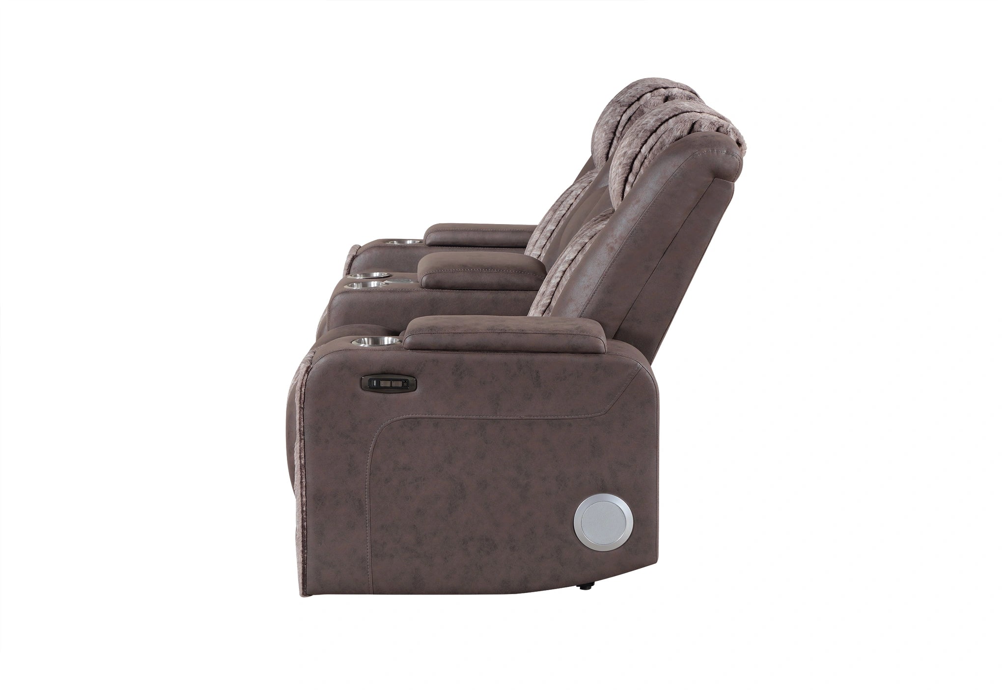 U8000 Pwr Console Rec Loveseat with PHR, LED and Speaker