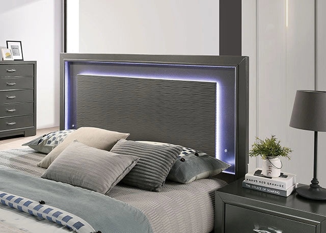 ALISON Cal.King, E.King, Full, Queen Bed, Dark Walnut