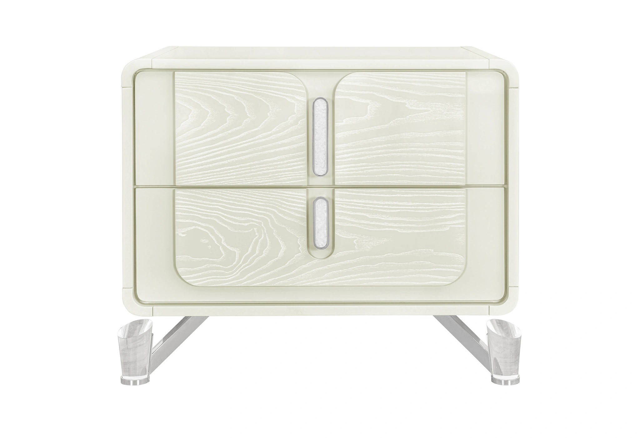 Lyra Beige Nightstand with USB