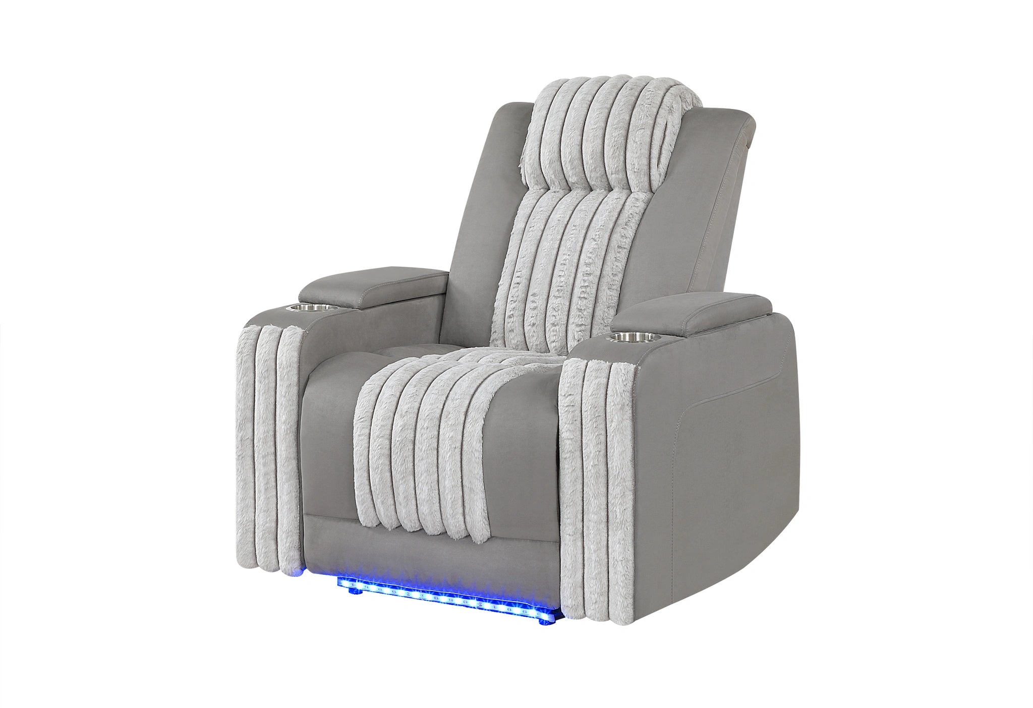 U8000 Power Recliner with Power Headrest and LED