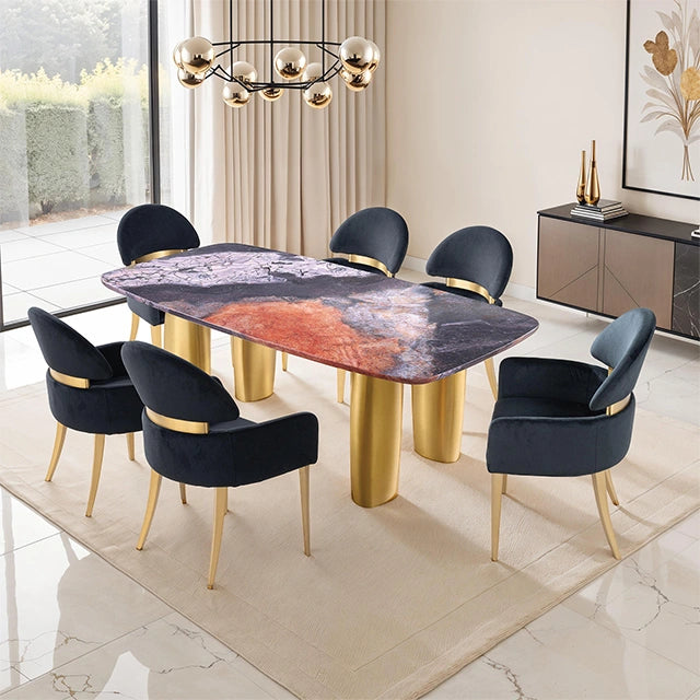 Northolt 7 Pc. Dining Table Set W/ Black Chair