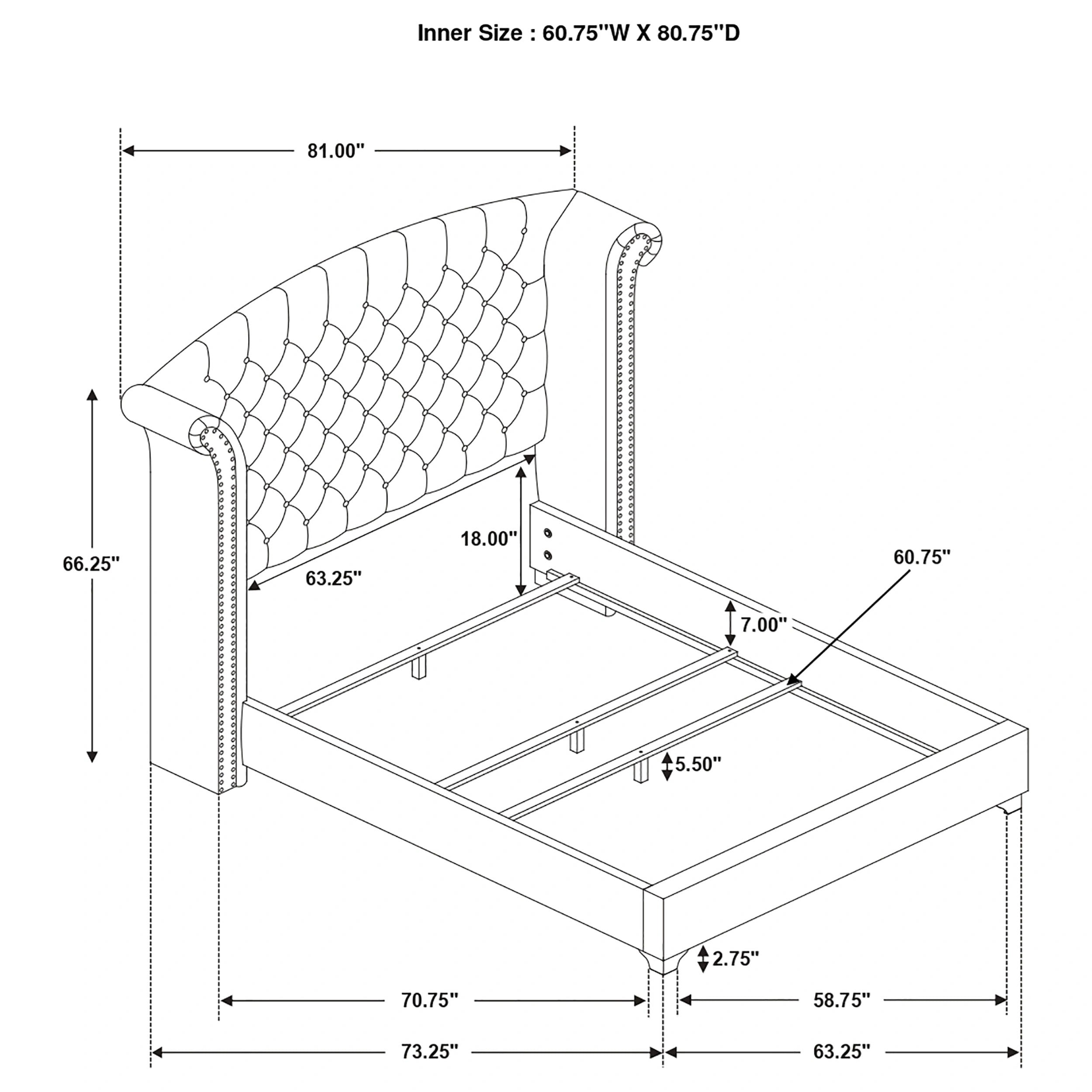 Melody Wingback Bed