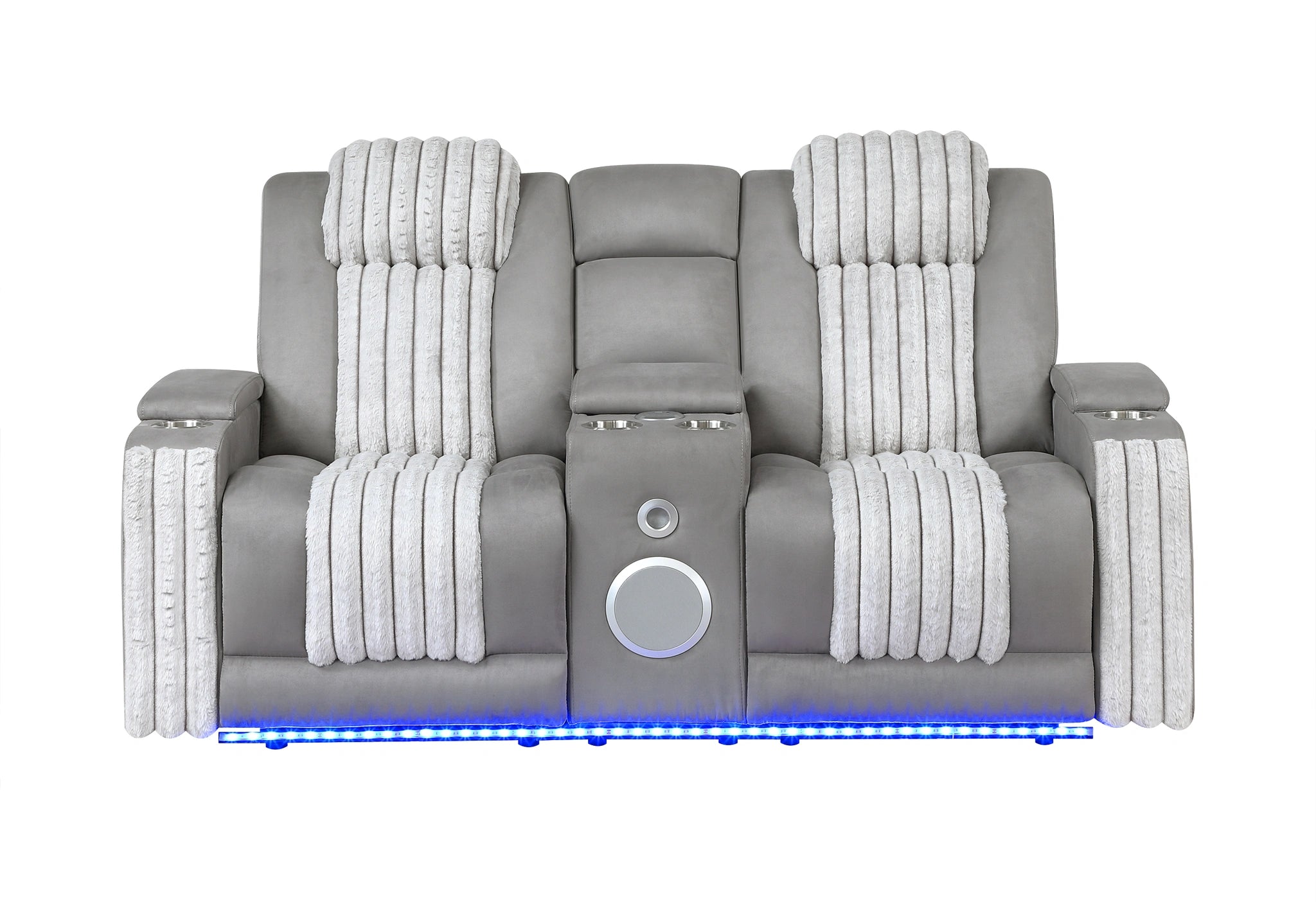 U8000 Pwr Console Rec Loveseat with PHR, LED and Speaker