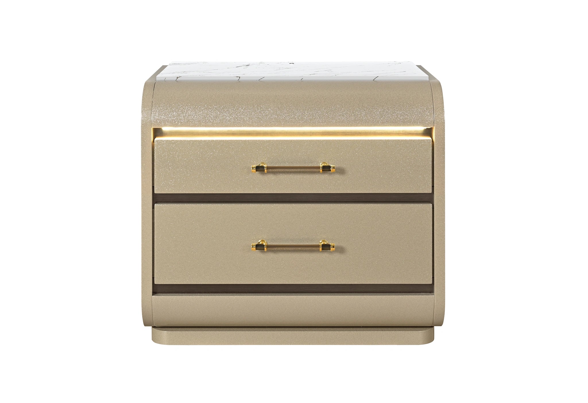 Genesis Gold Nightstand with LED