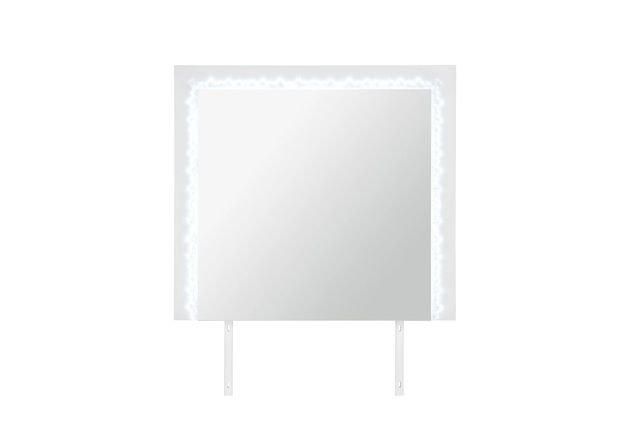 Naomi Silver Marble Mirror with LED