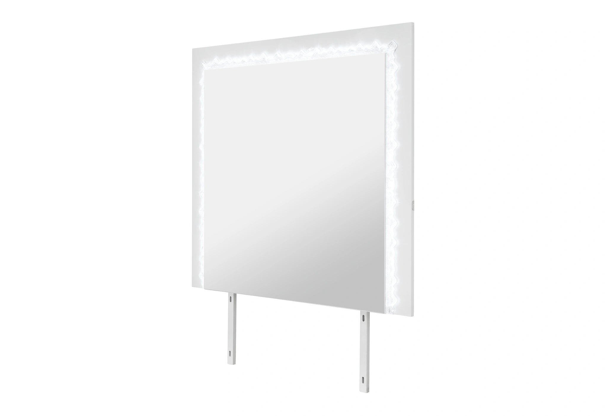 Naomi Silver Marble Mirror with LED