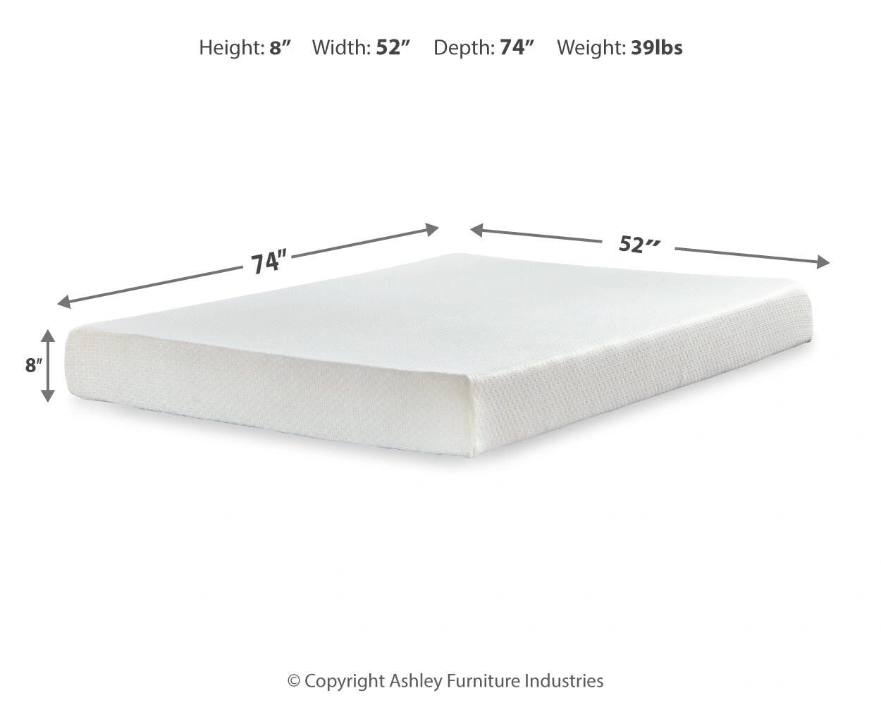 Chime 8 Inch Memory Foam Mattress in a Box