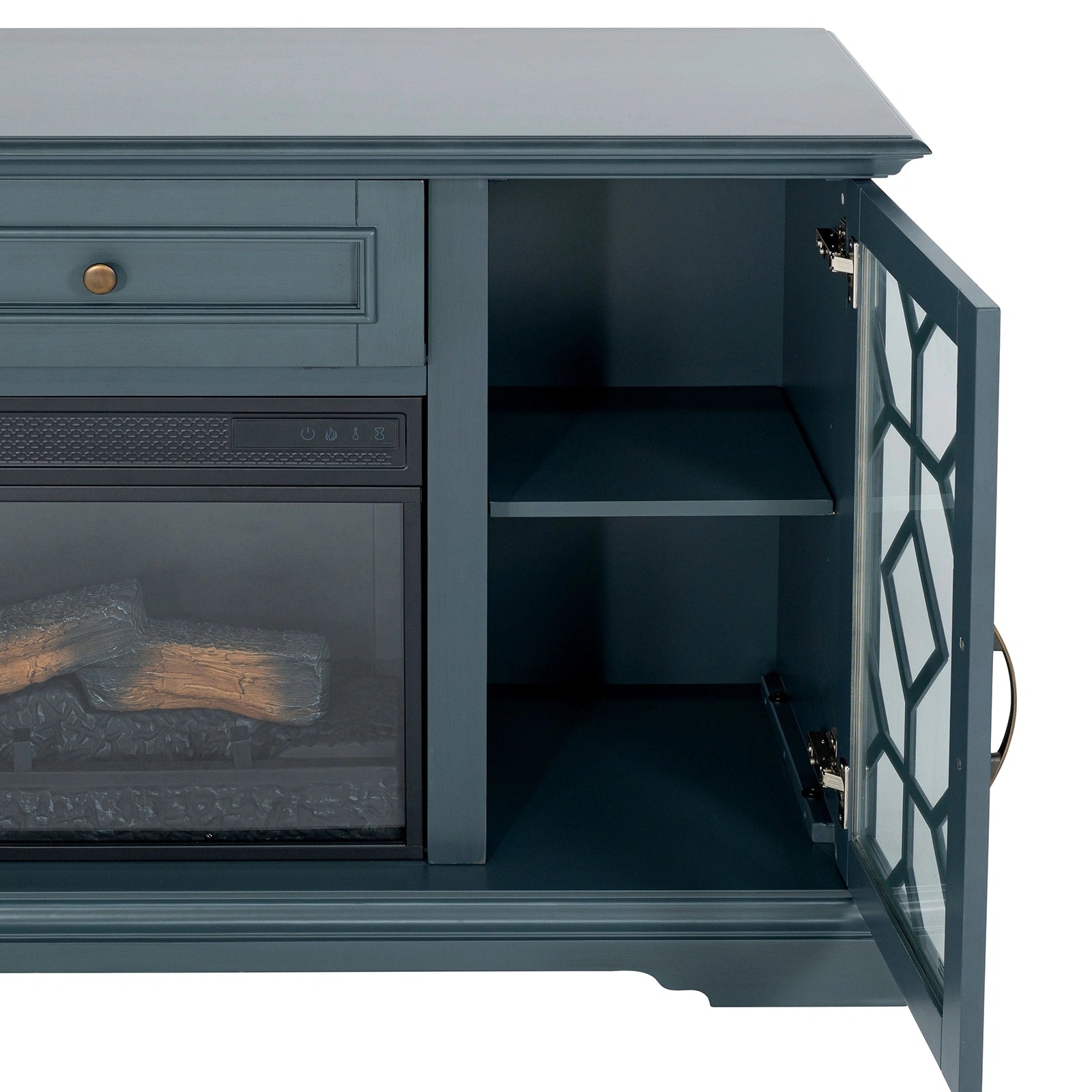 Fidel 74'' TV Console w/ Electric Fireplace