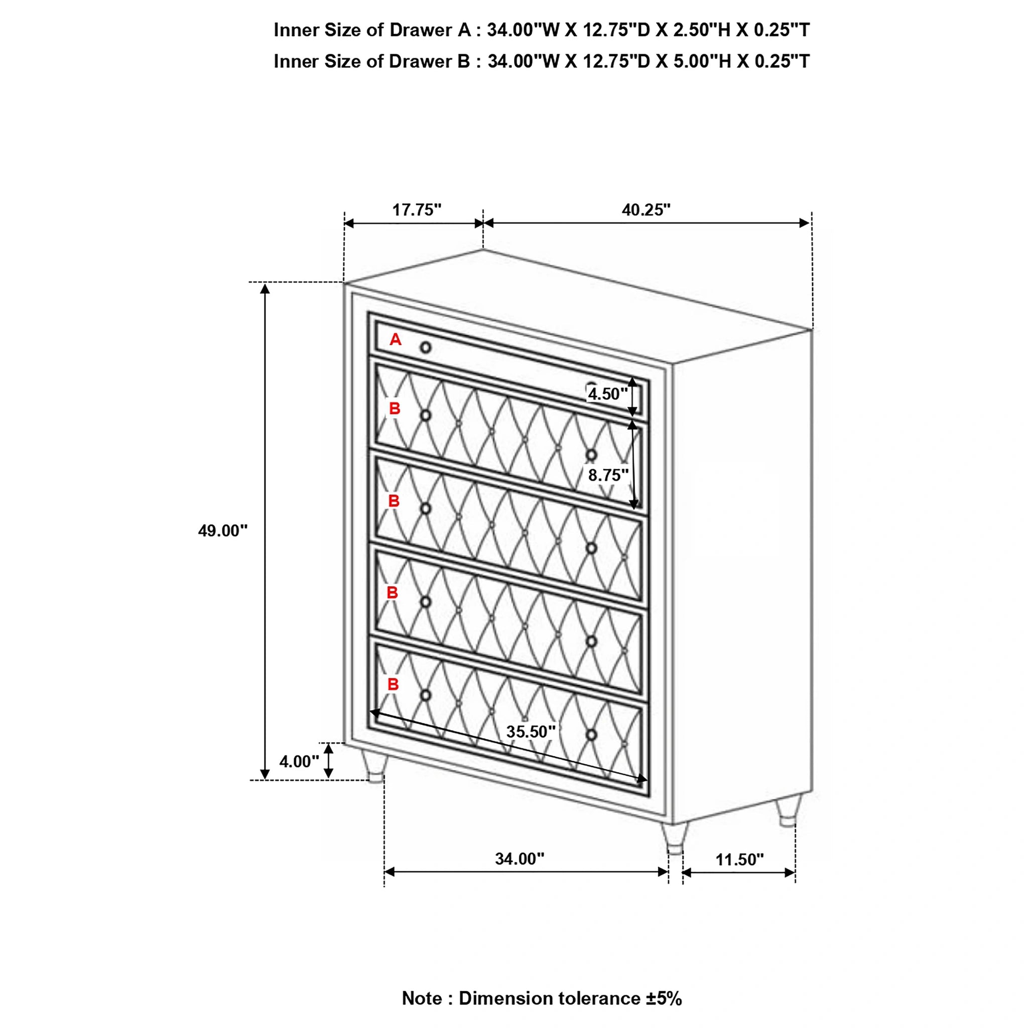 Antonella Chest of Drawers