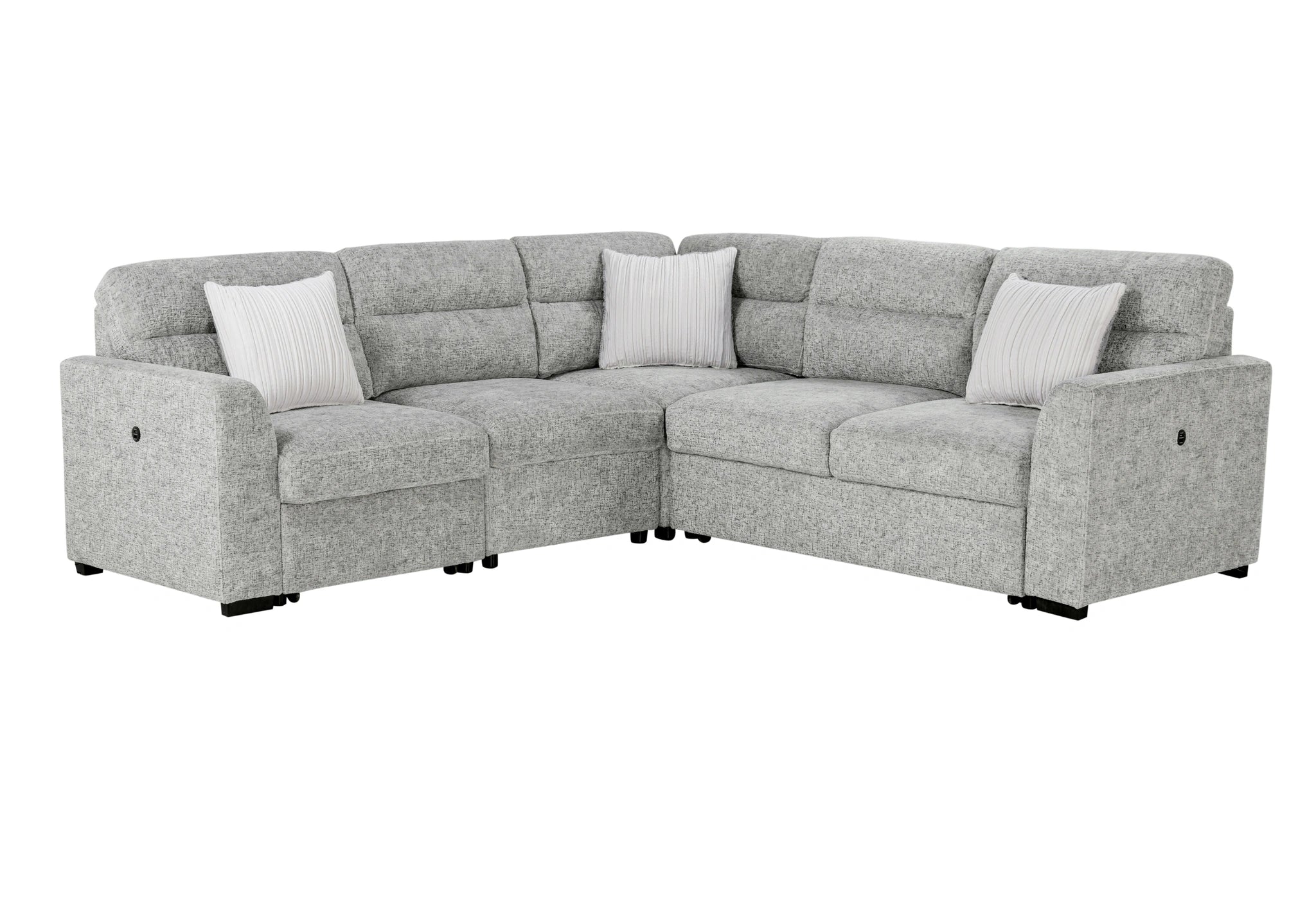 U9401 Nickel Sofa Bed Sectional with 3 Pillows