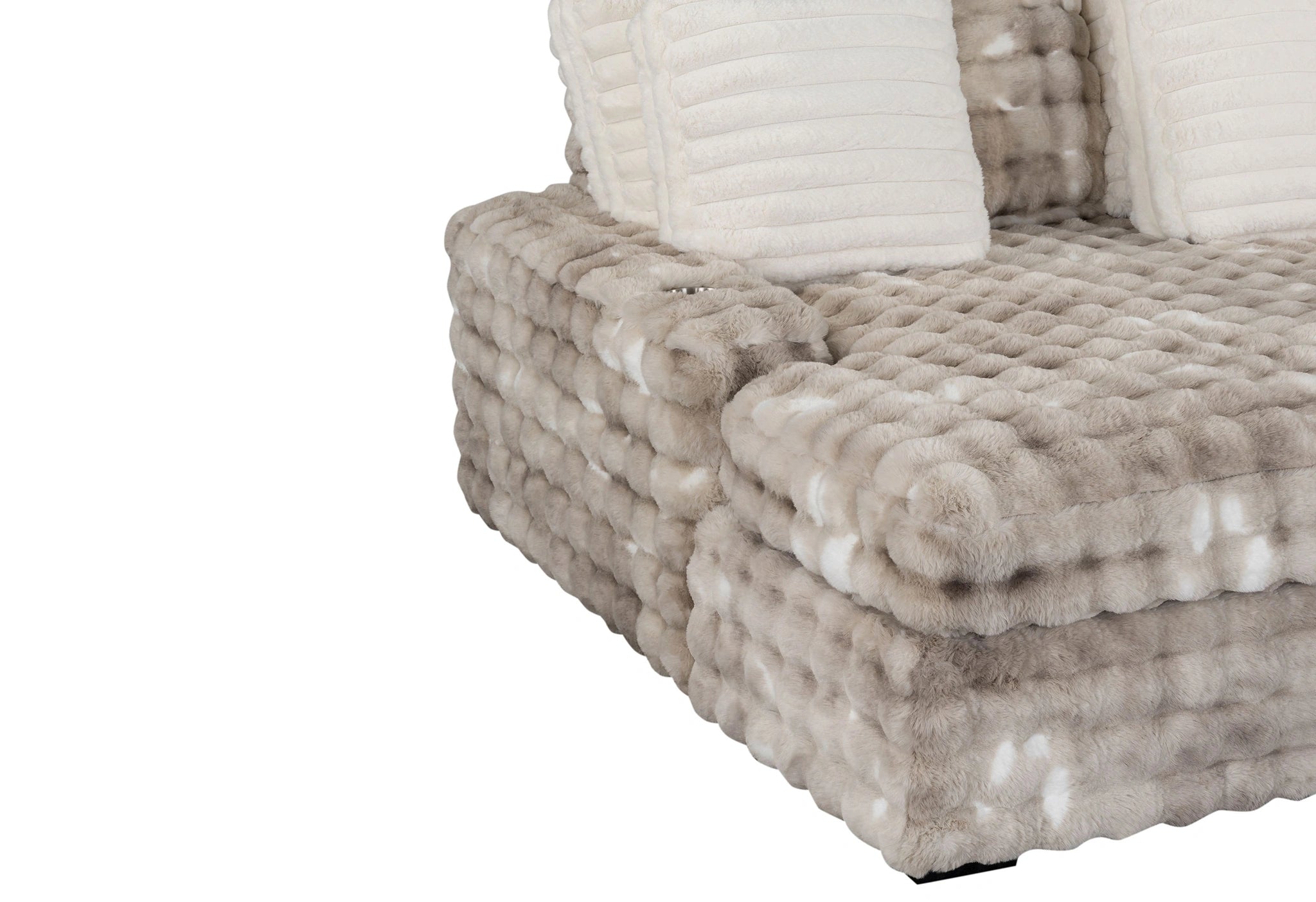 U8292 Grey Lounger Sofa with USB