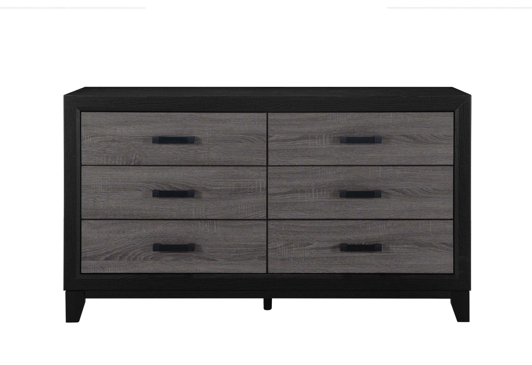 Lisbon Grey/Black Bookcase Twin Bed, Dresser, Mirror and Nightstand