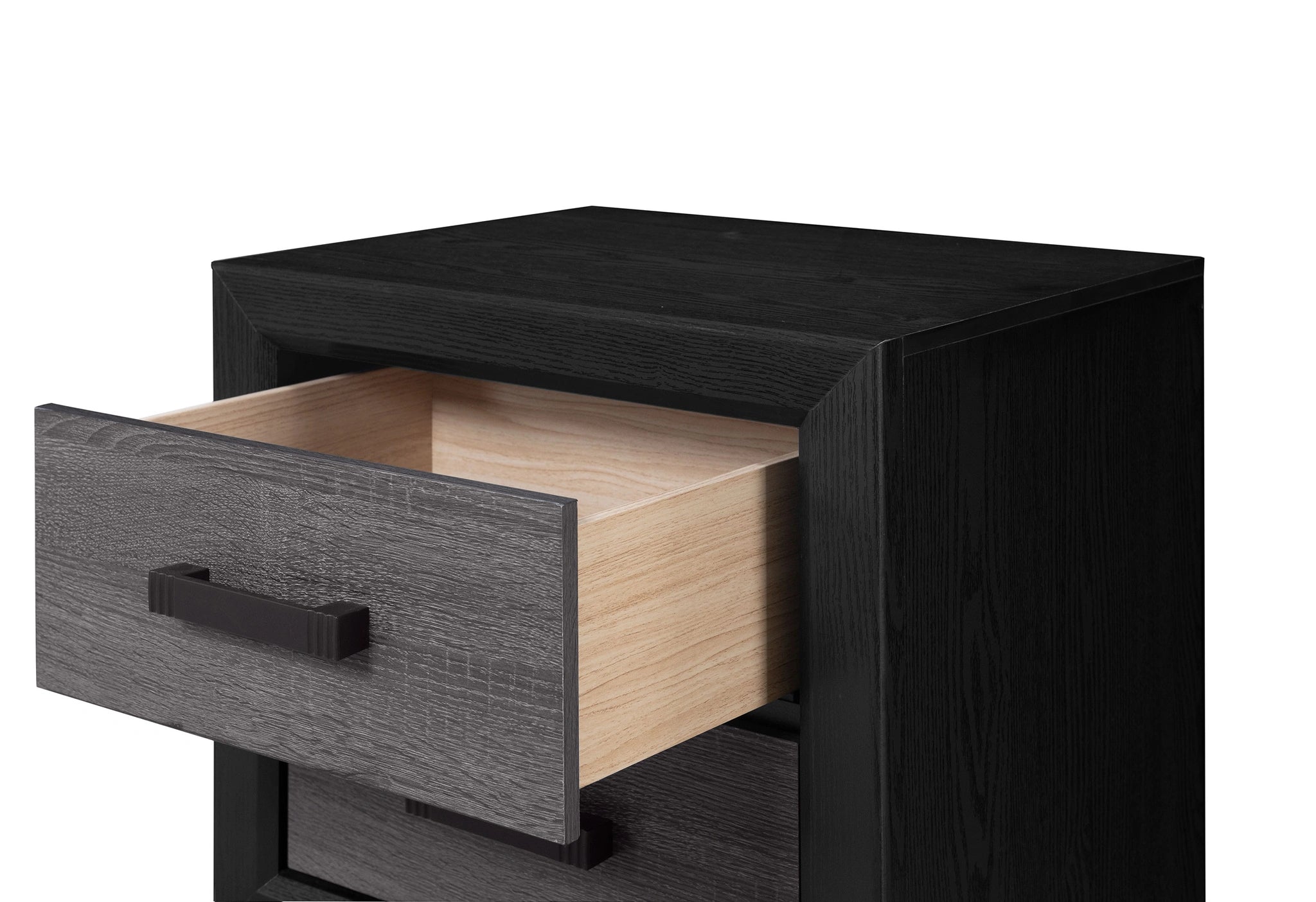 Lisbon Grey and Black Nightstand
