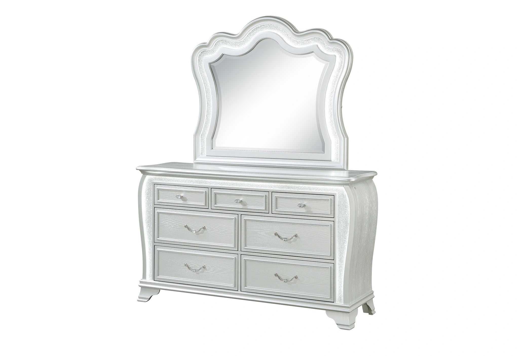 Aria Silver Dresser with LED